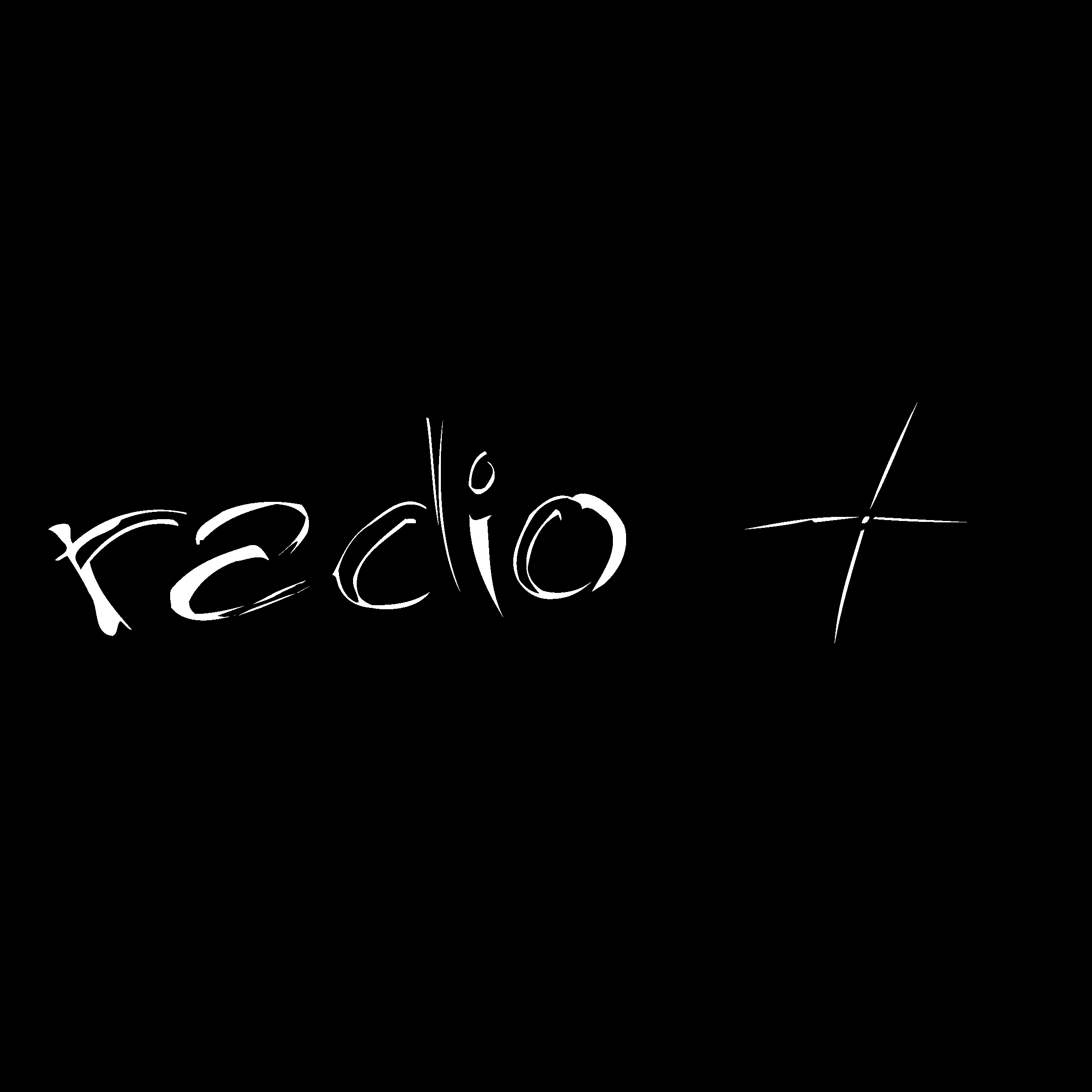 Radio+ Logo black and white