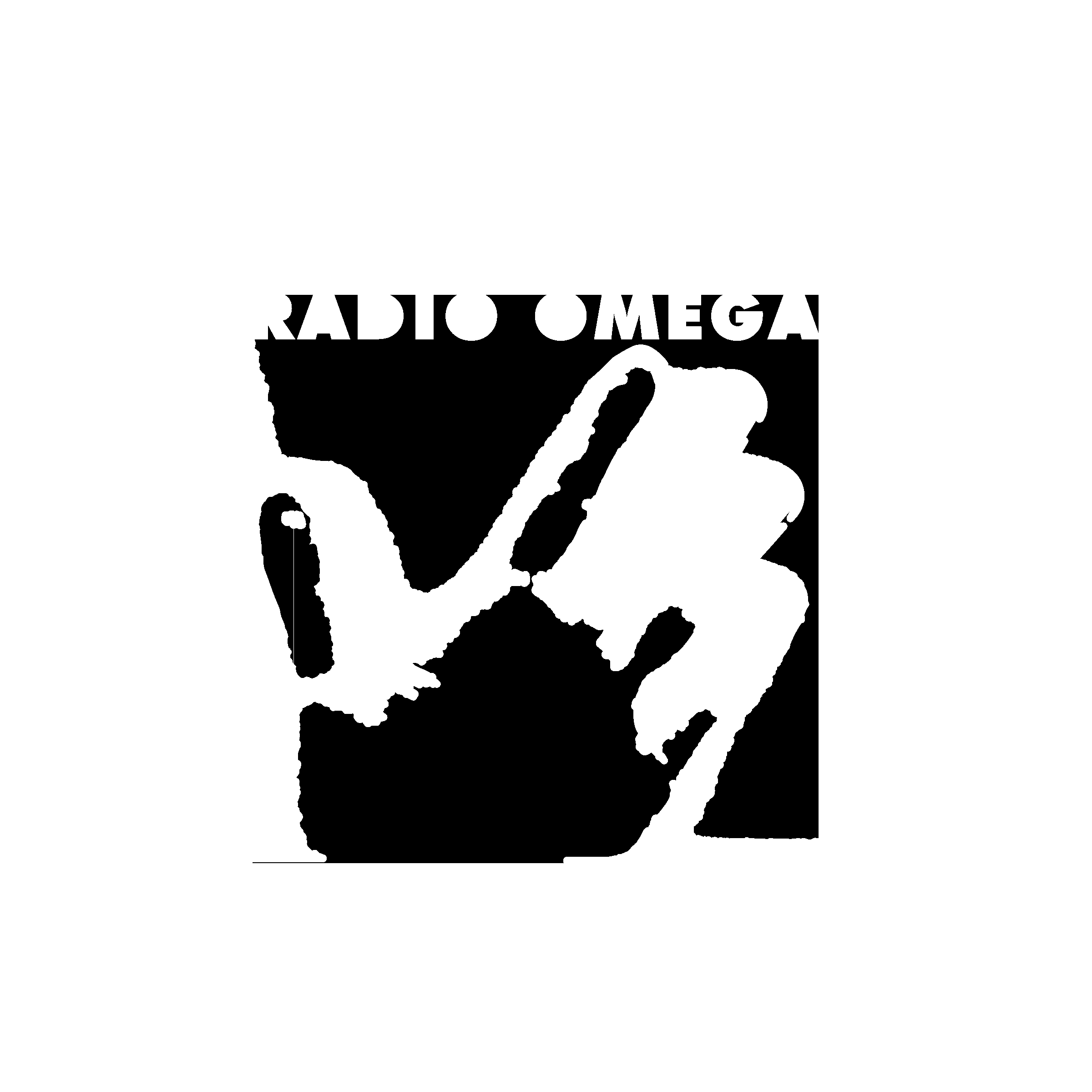 Radio Omega Logo black and white