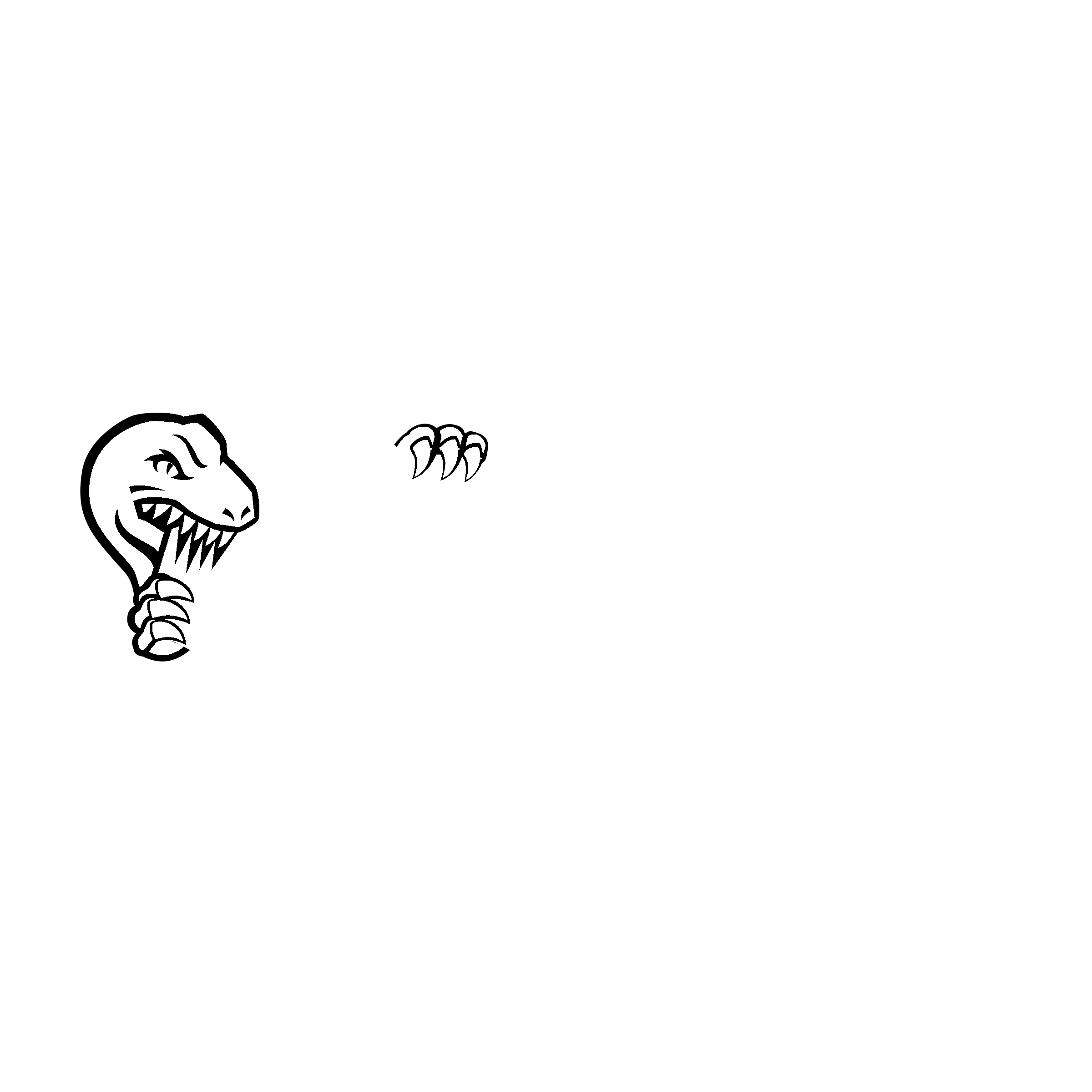 Raptors Foundation Logo black and white