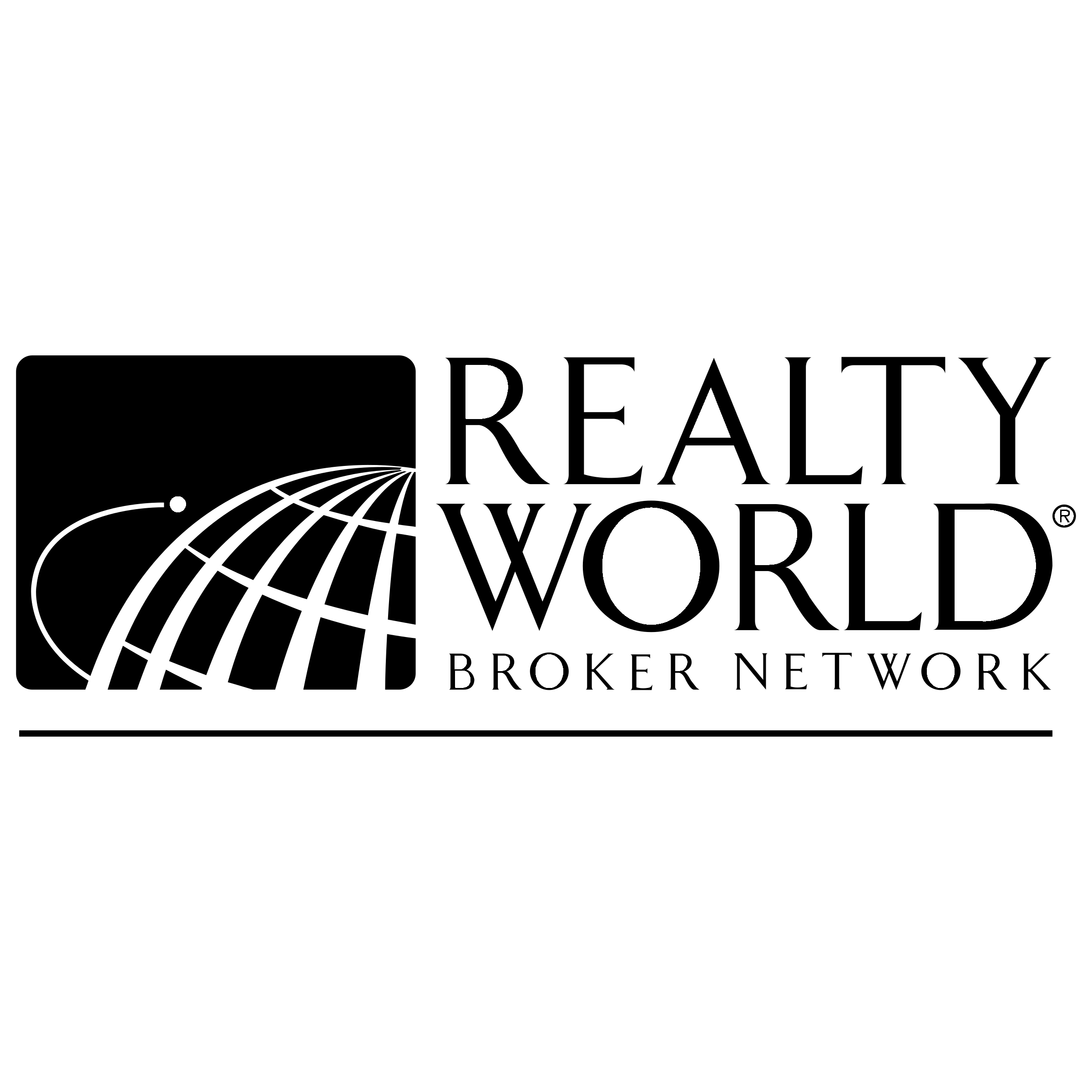 Realty World Logo black and white