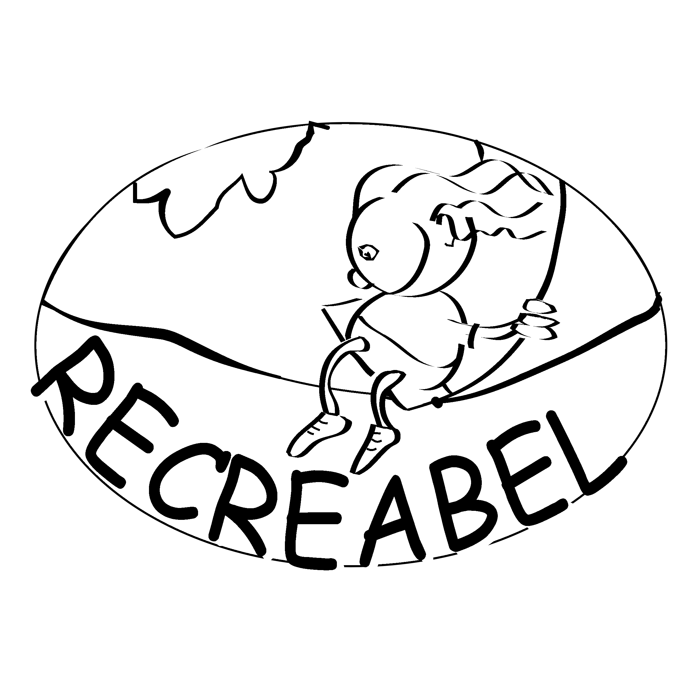 Recreabel Logo black and white