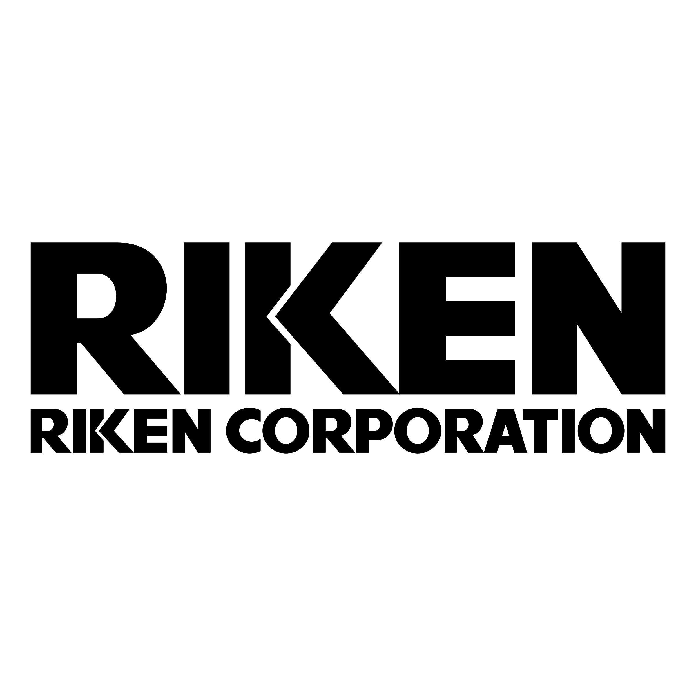 Riken Corporation Logo black and white