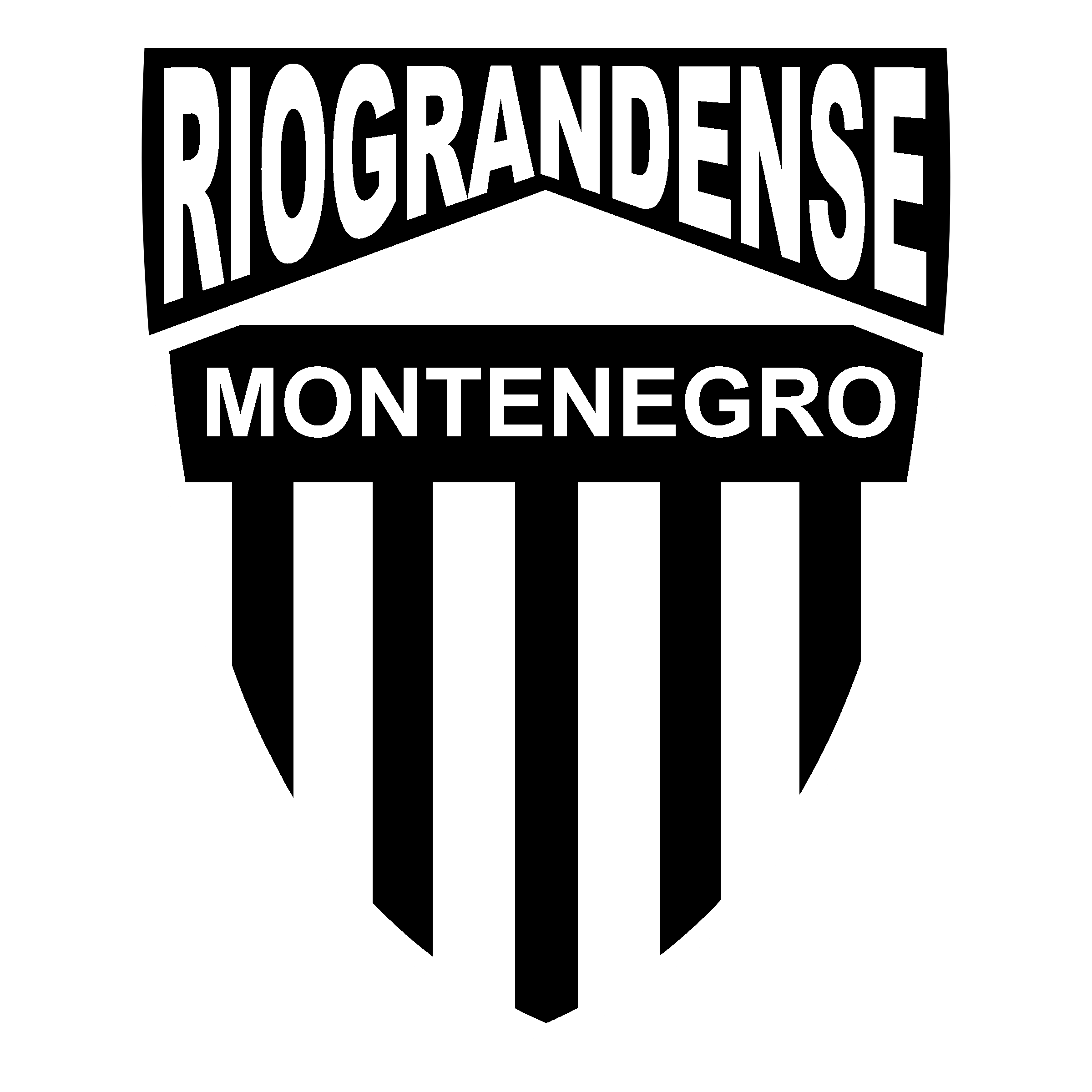 Riograndense Montenegro de Montenegro RS Logo black and white