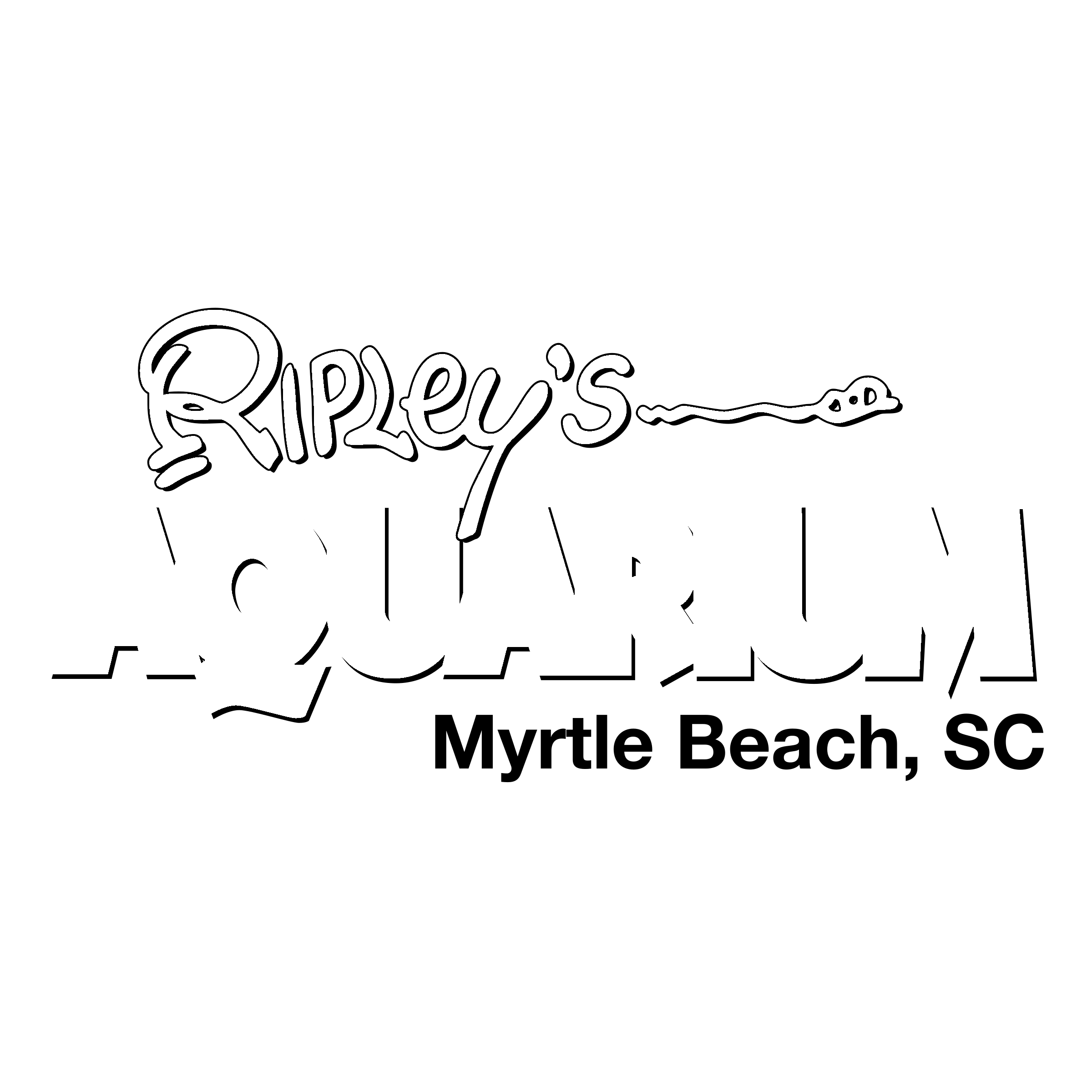 Ripley's Aquarium Logo black and white