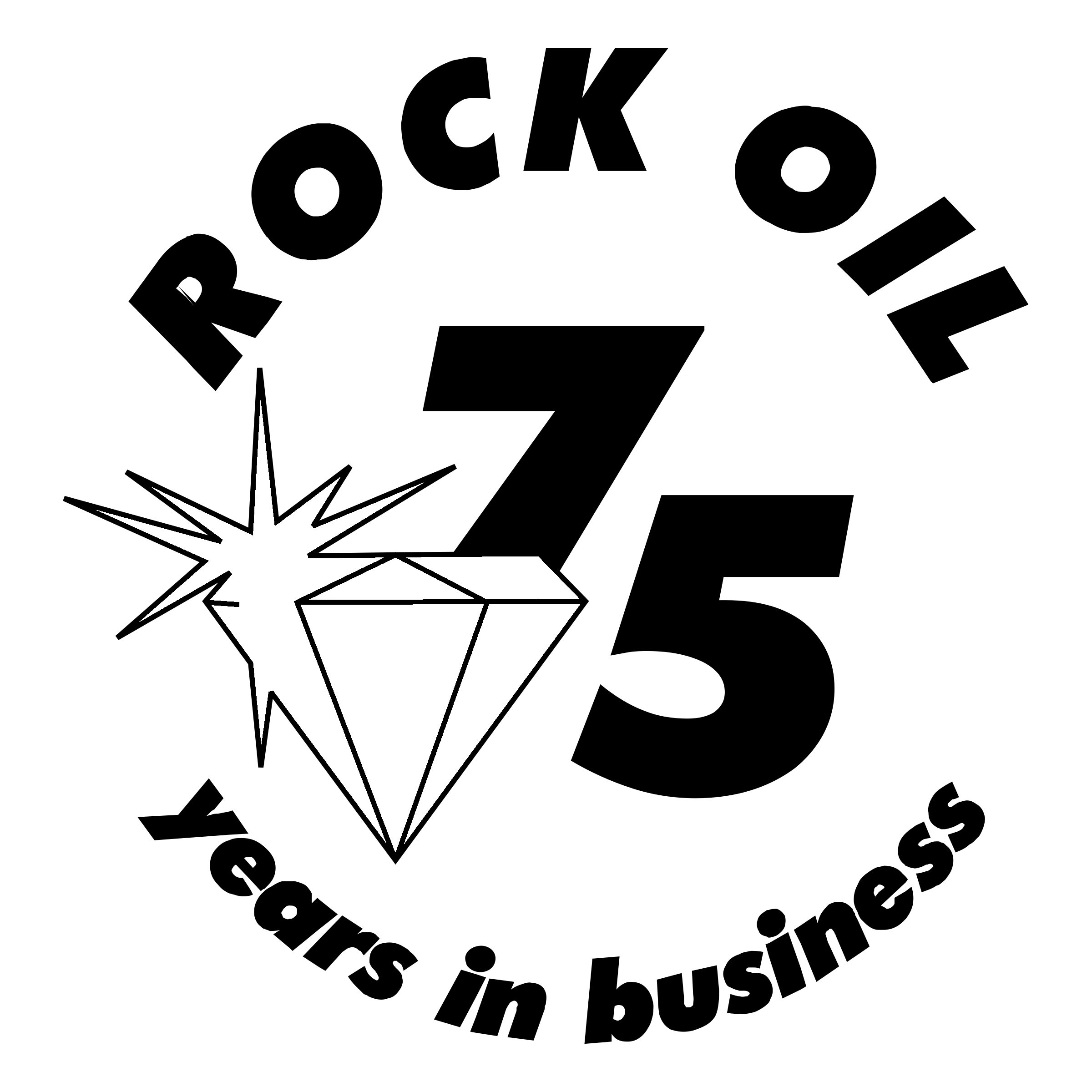 Rock Oil Logo black and white