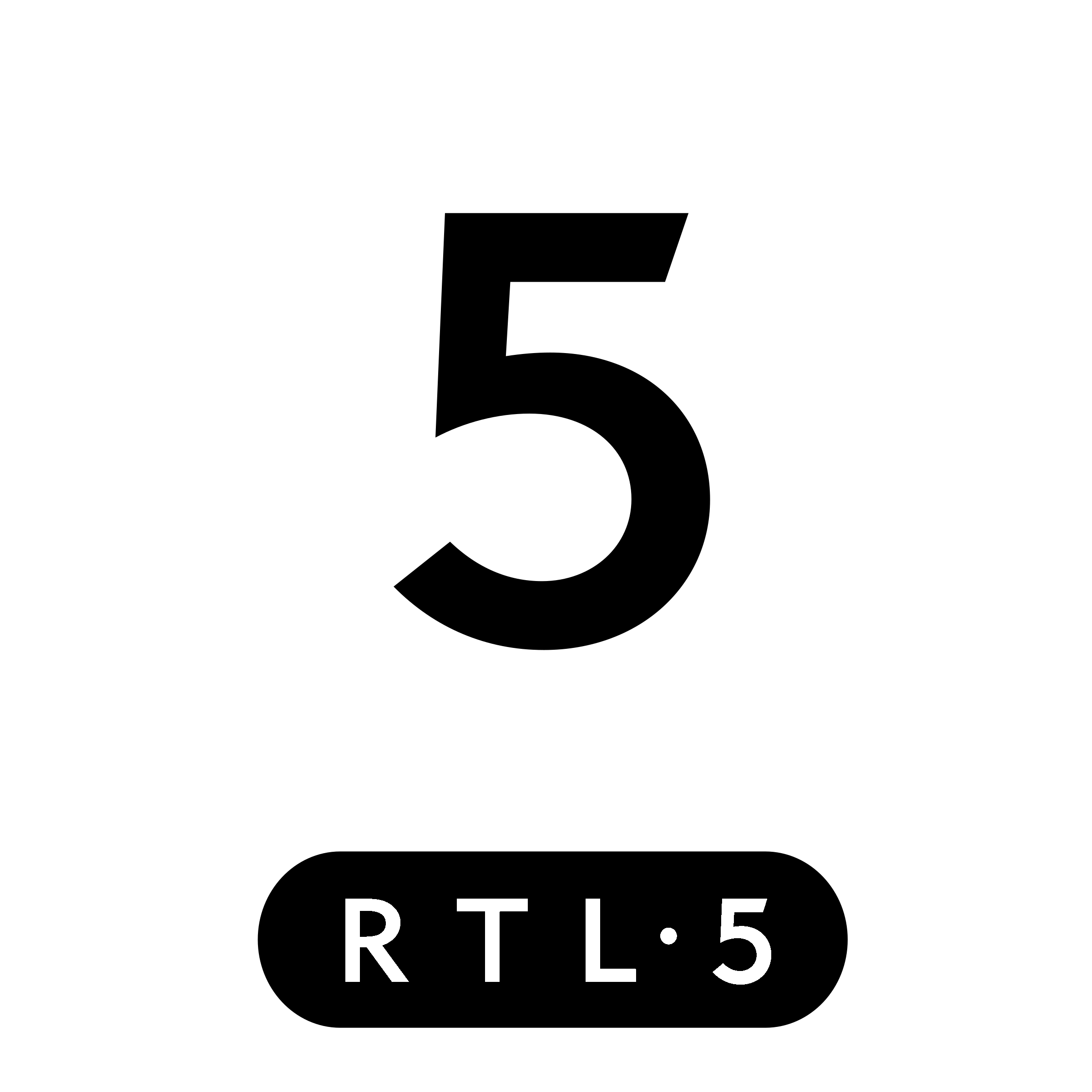 RTL 5 Logo black and white