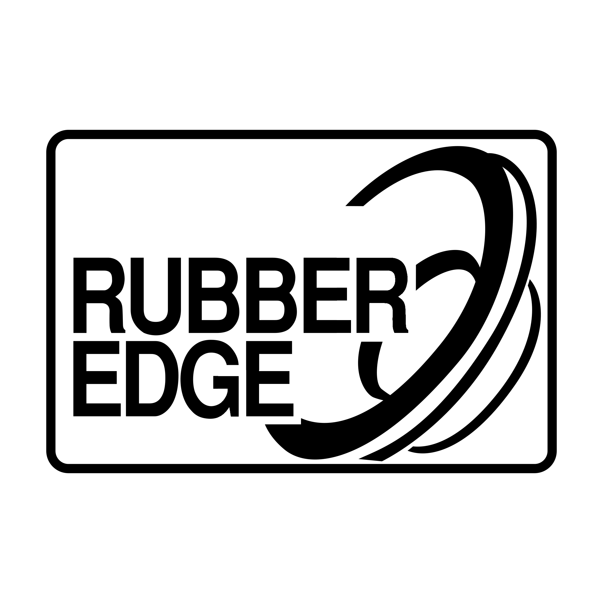 Rubber Edge Logo black and white