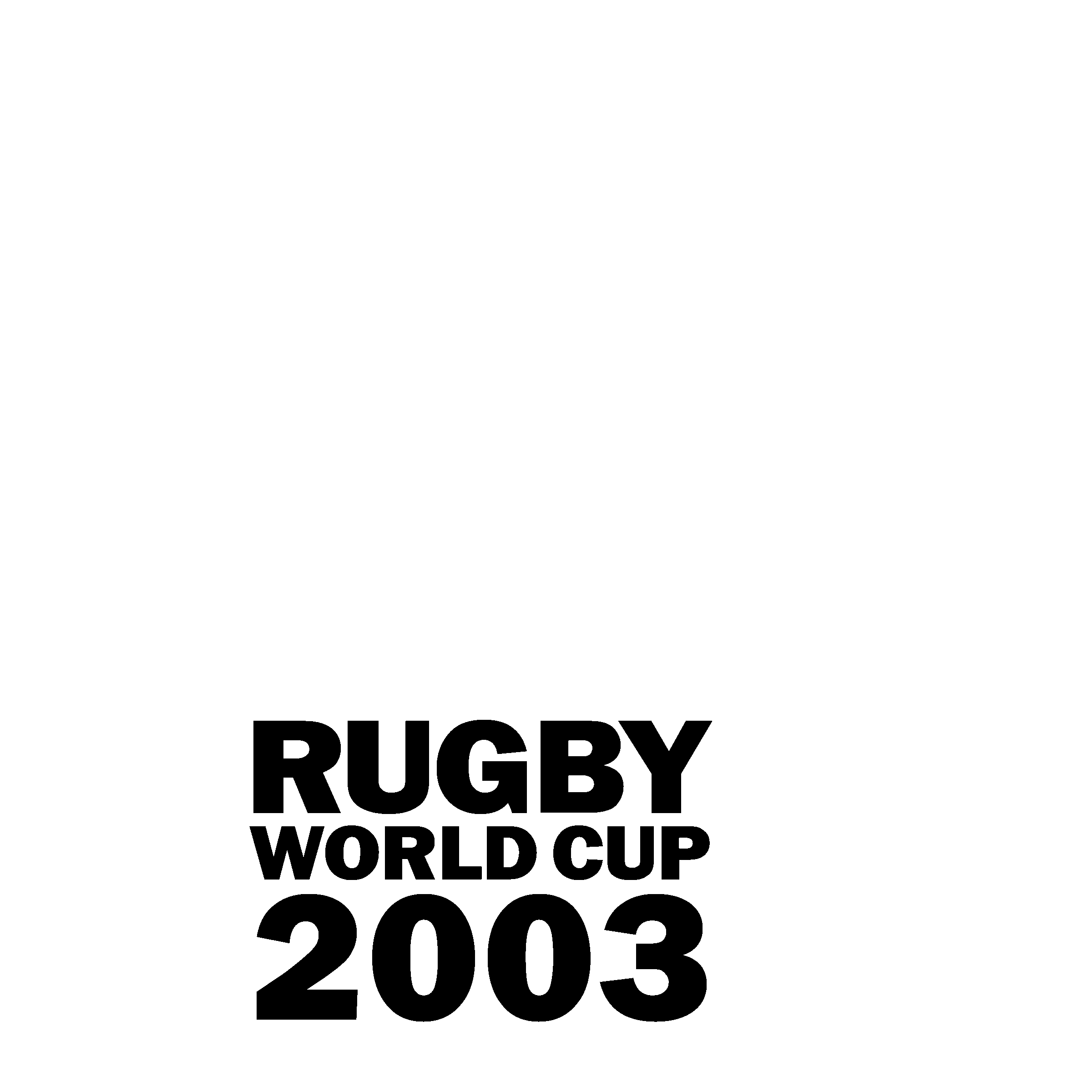 Rugby World Cup 2003 Logo black and white