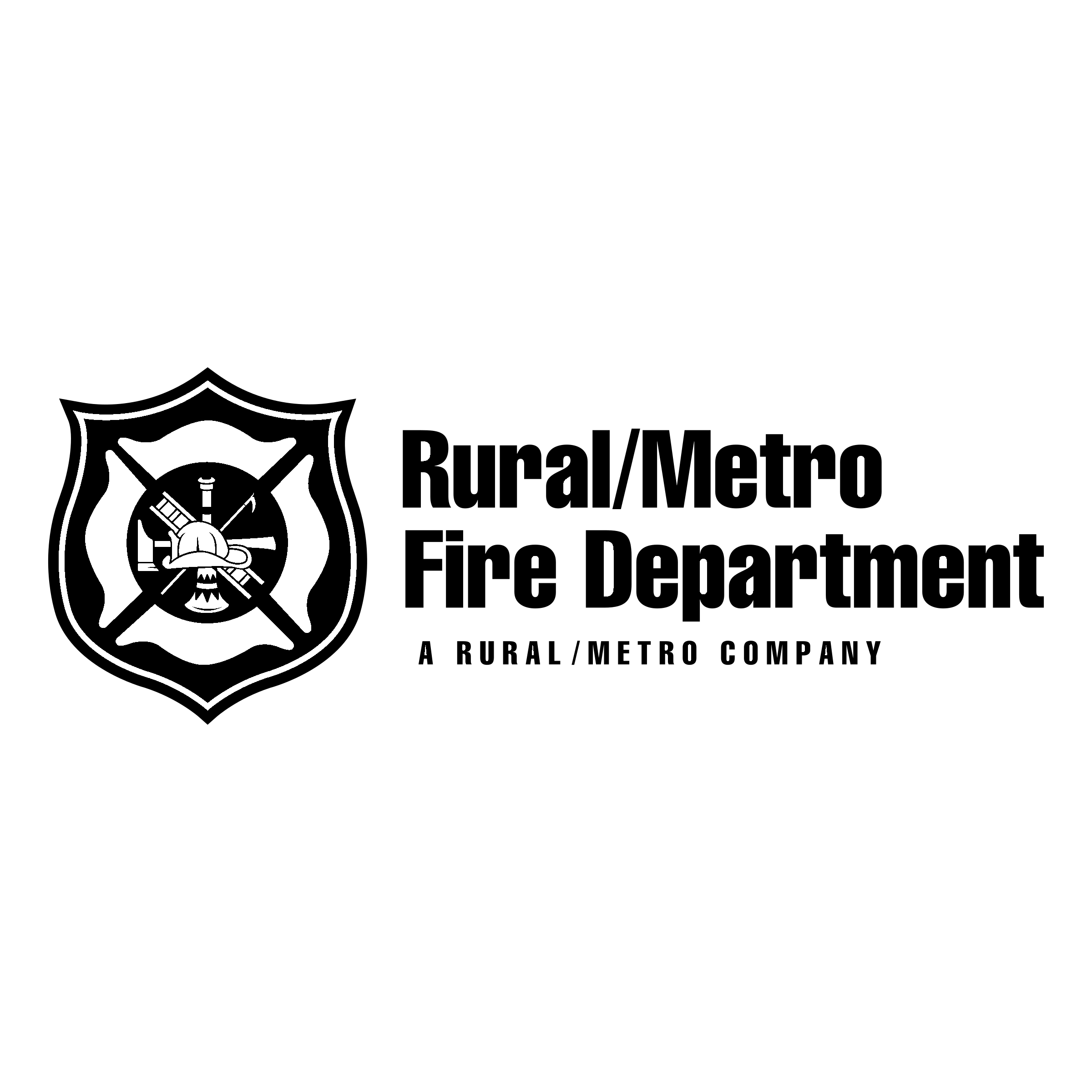 Rural Metro Fire Department Logo black and white