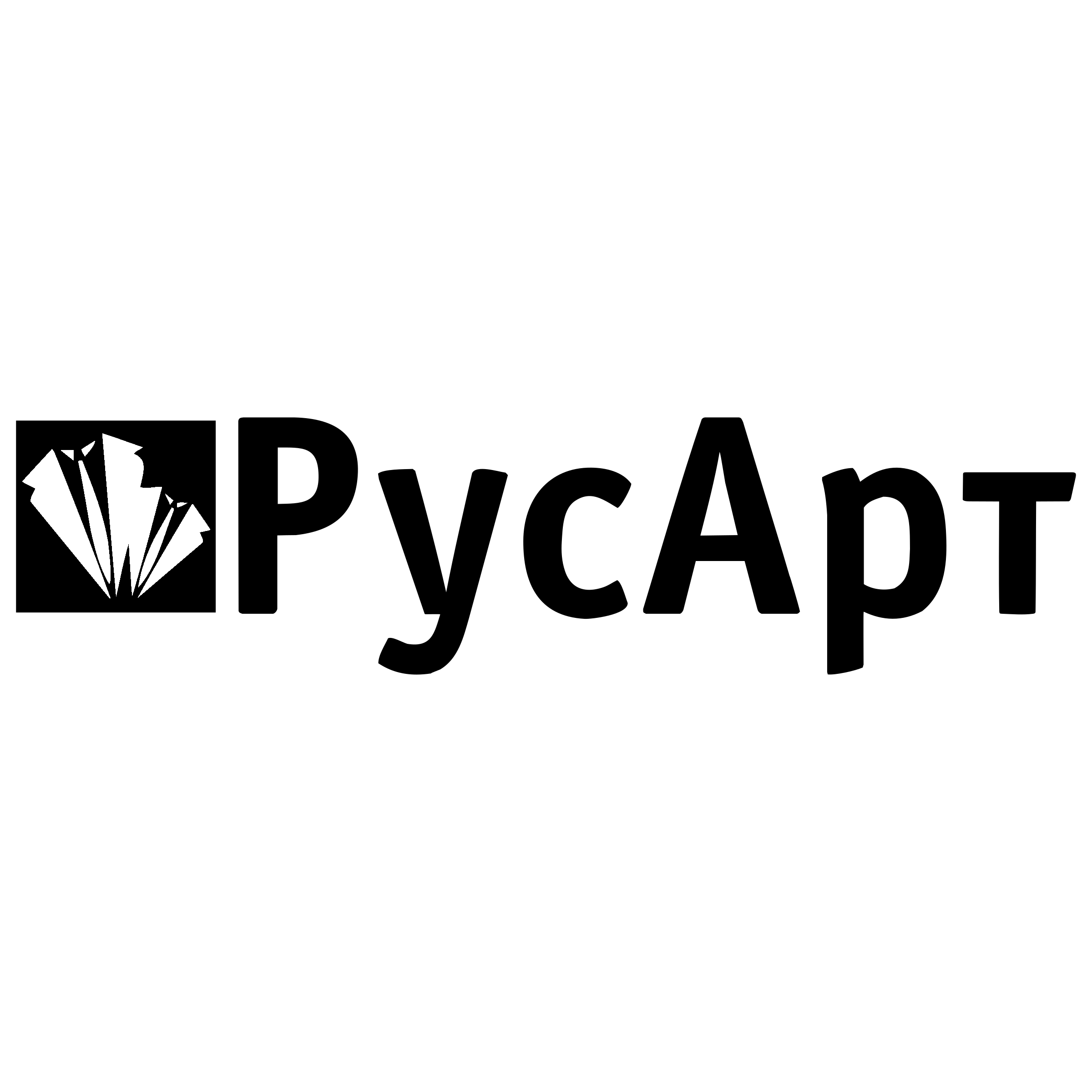 RusArt Logo black and white