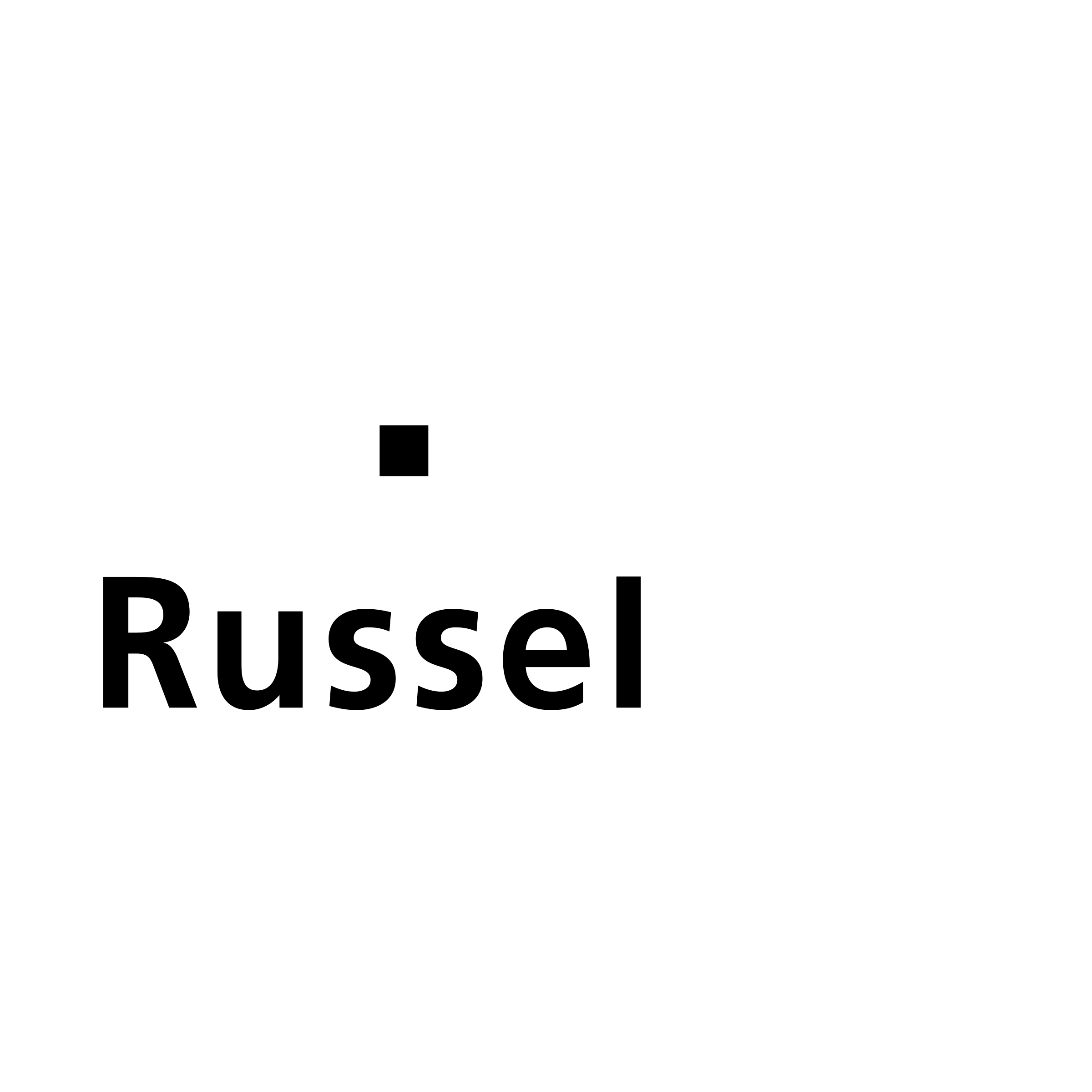 RusselFilm Logo black and white