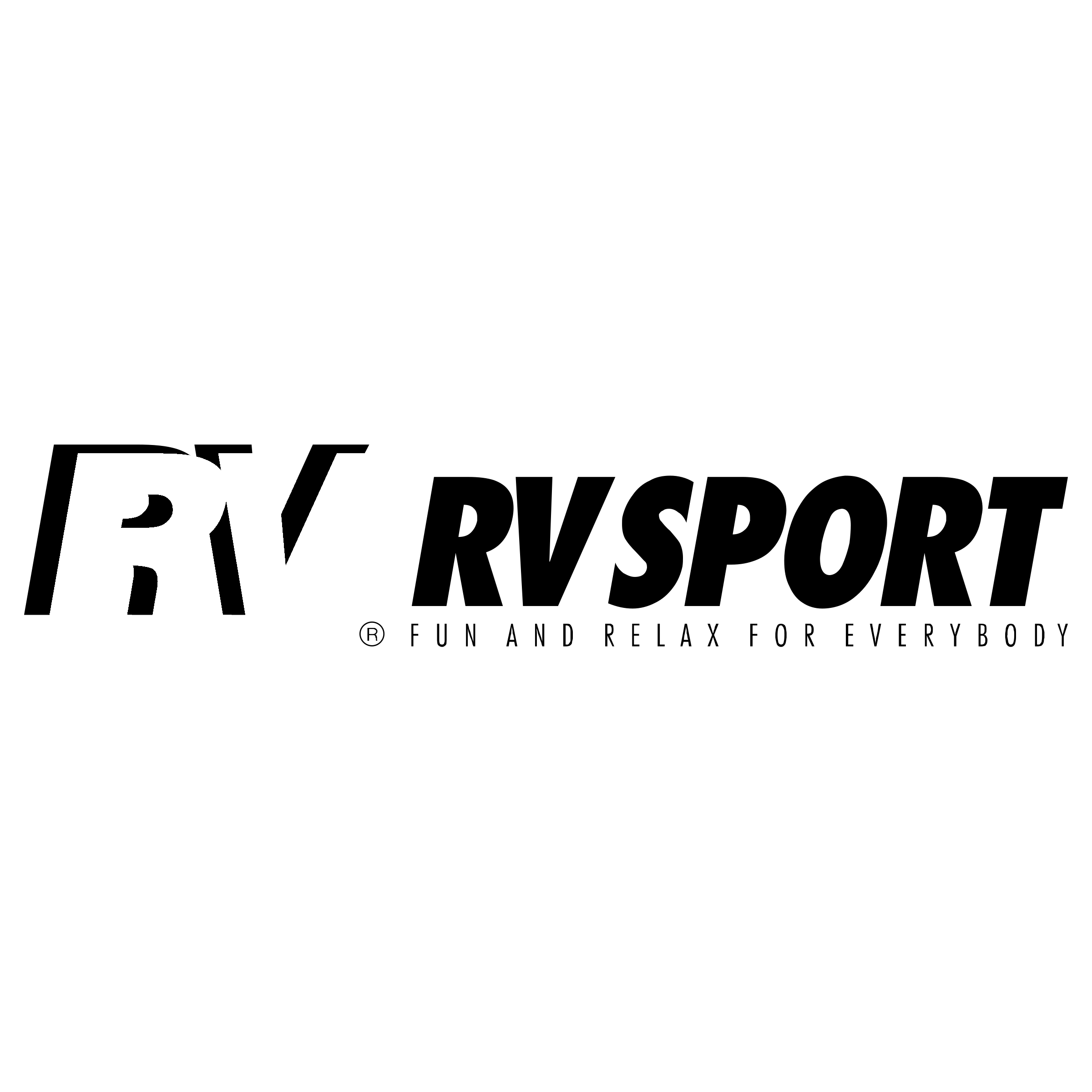 RV Sport Logo black and white