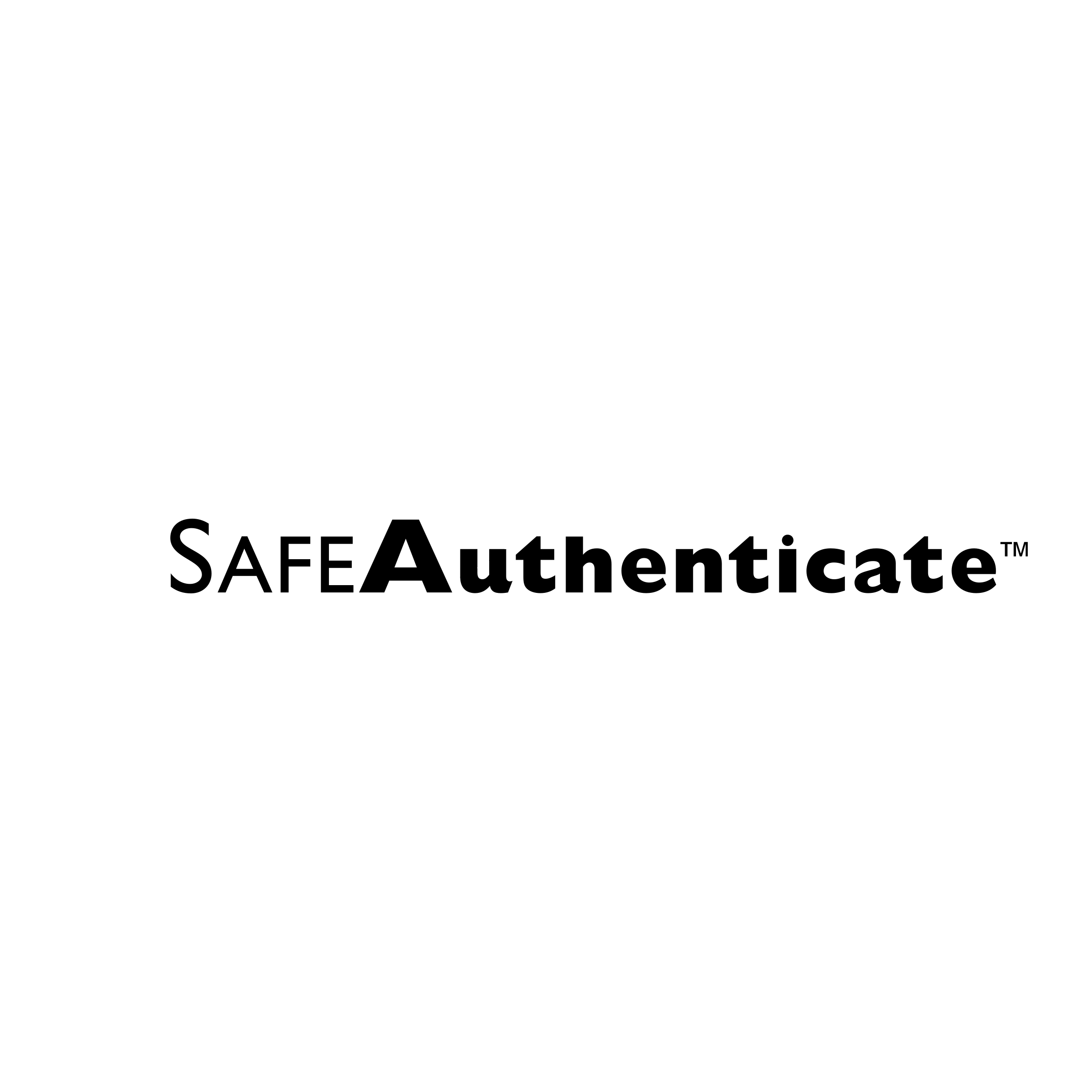 SafeAuthenticate Logo black and white