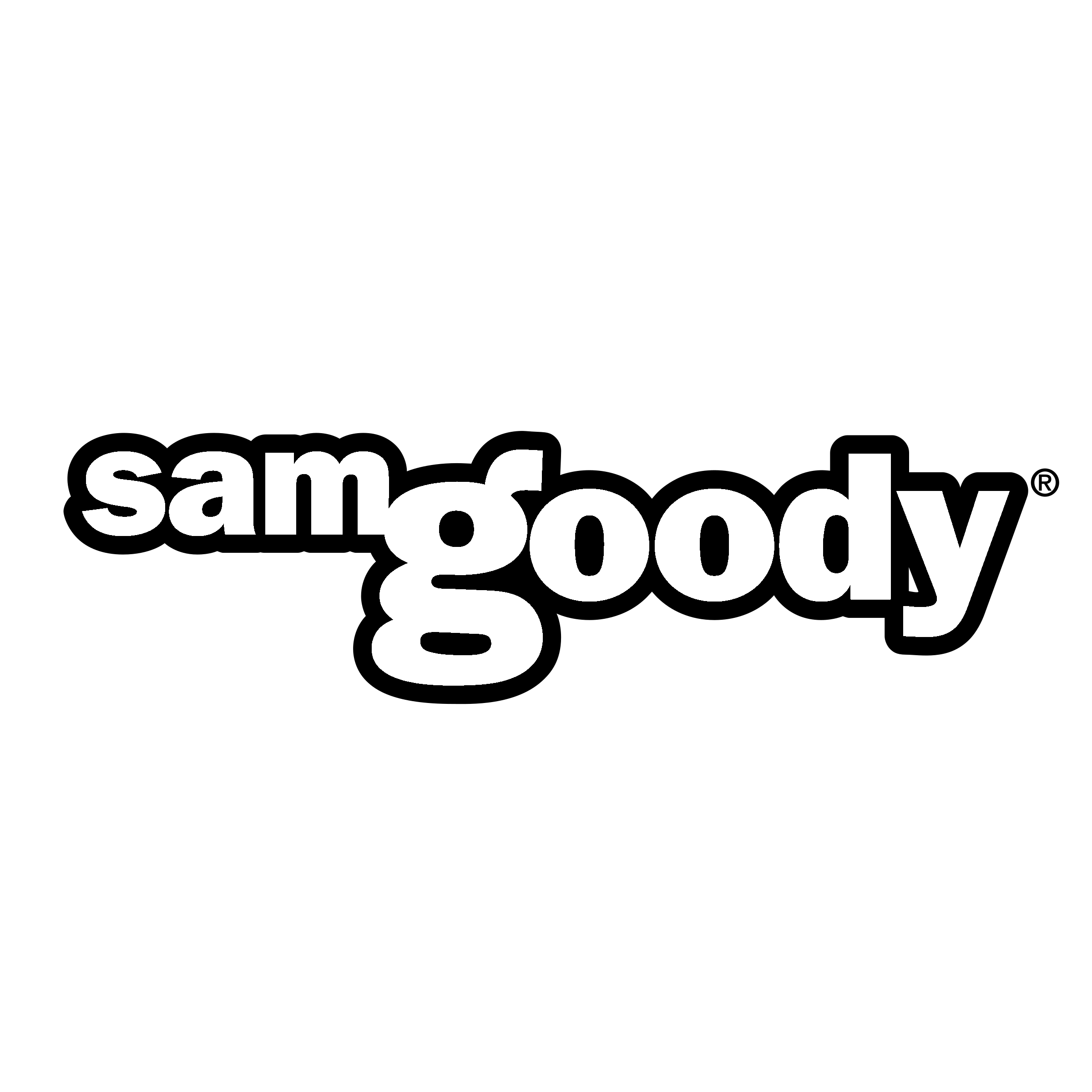 Sam Goody Logo black and white