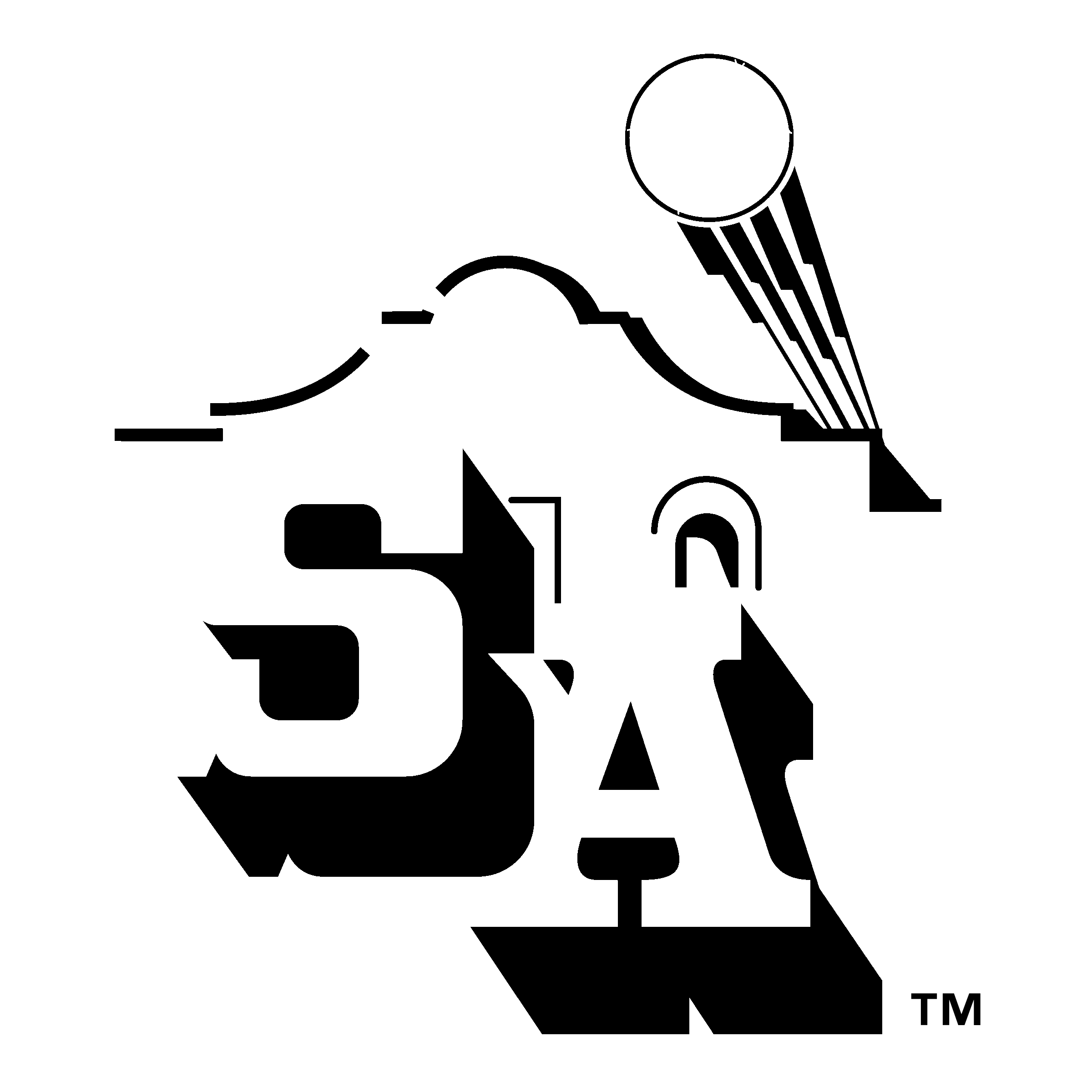 San Antonio Missions Logo black and white