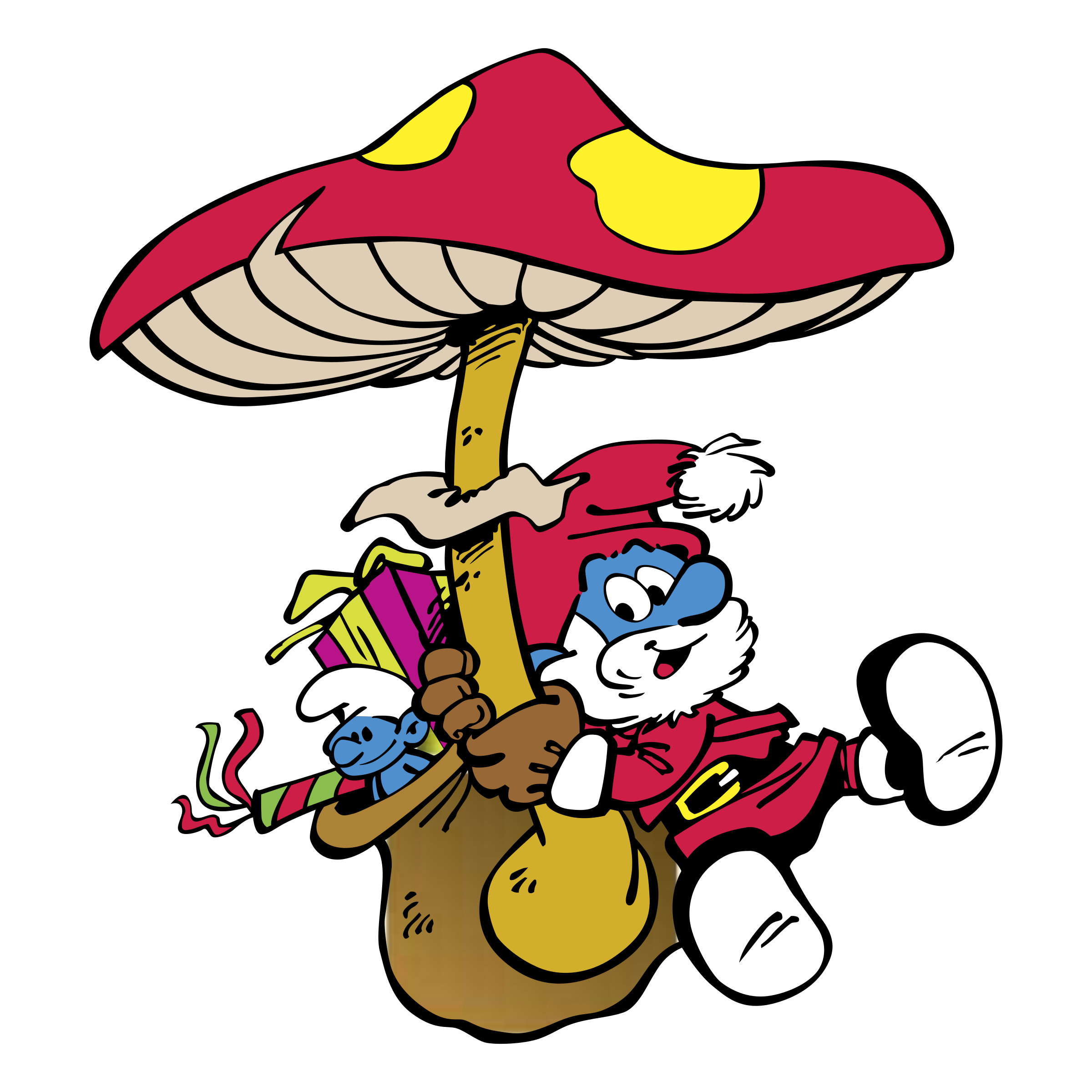 Santa Smurf Logo png transparent