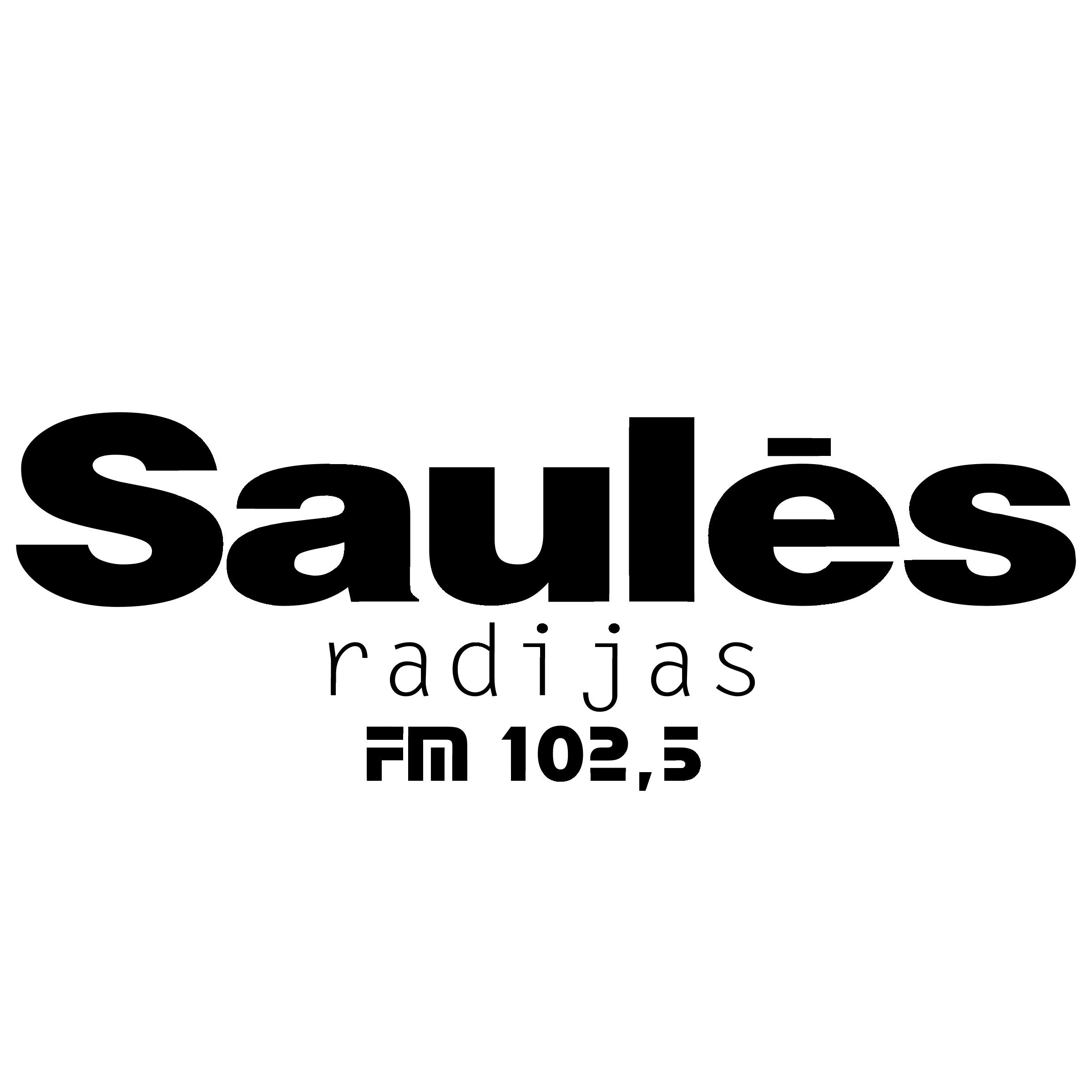 Saules Radio Logo black and white