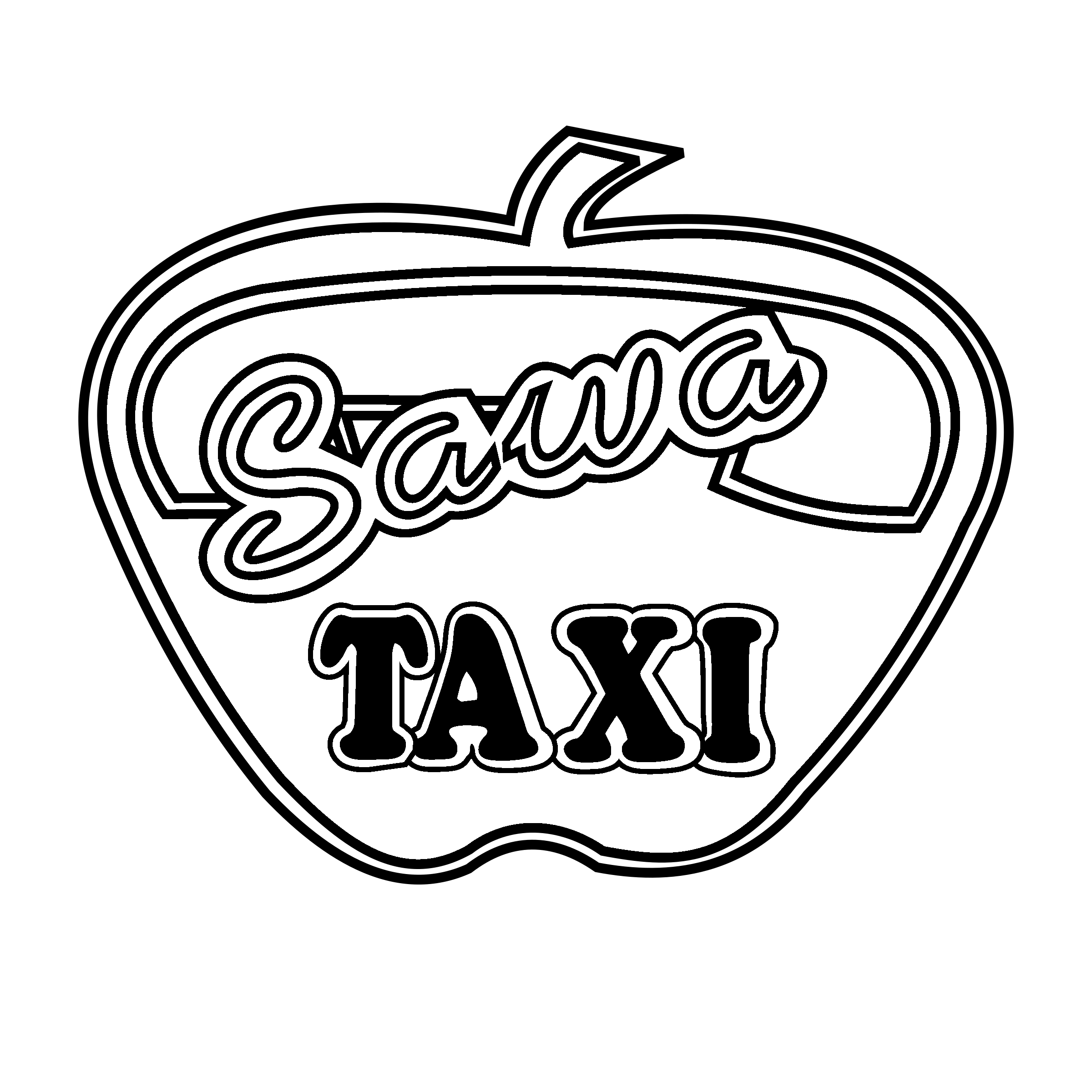 Sawa Taxi Logo black and white