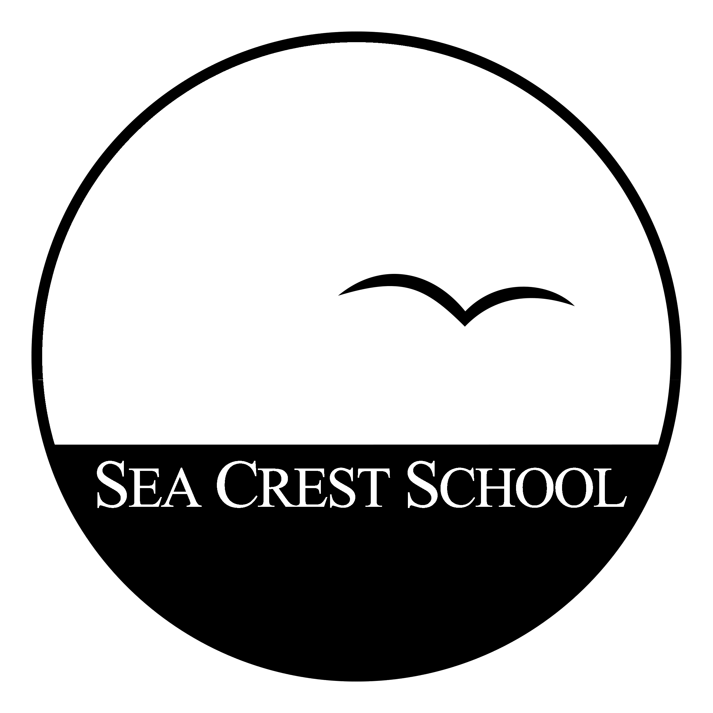 Sea Crest School Logo black and white