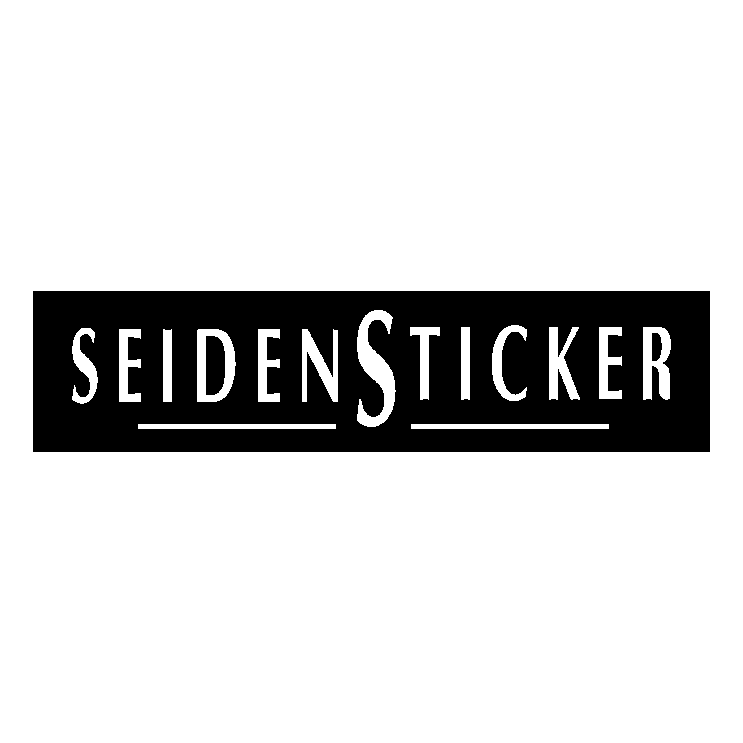 Seiden Sticker Logo black and white