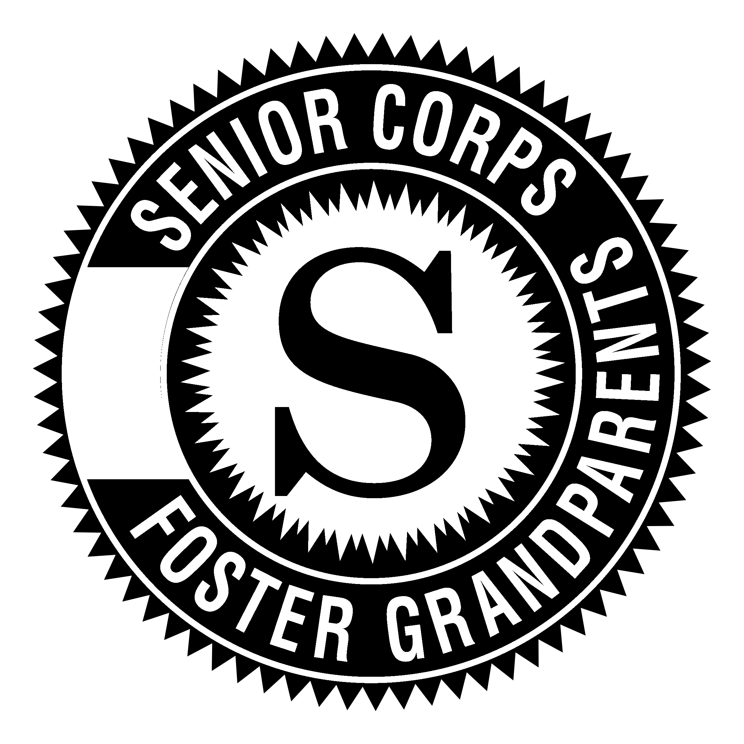 Senior Corps Foster Grandparents Logo black and white