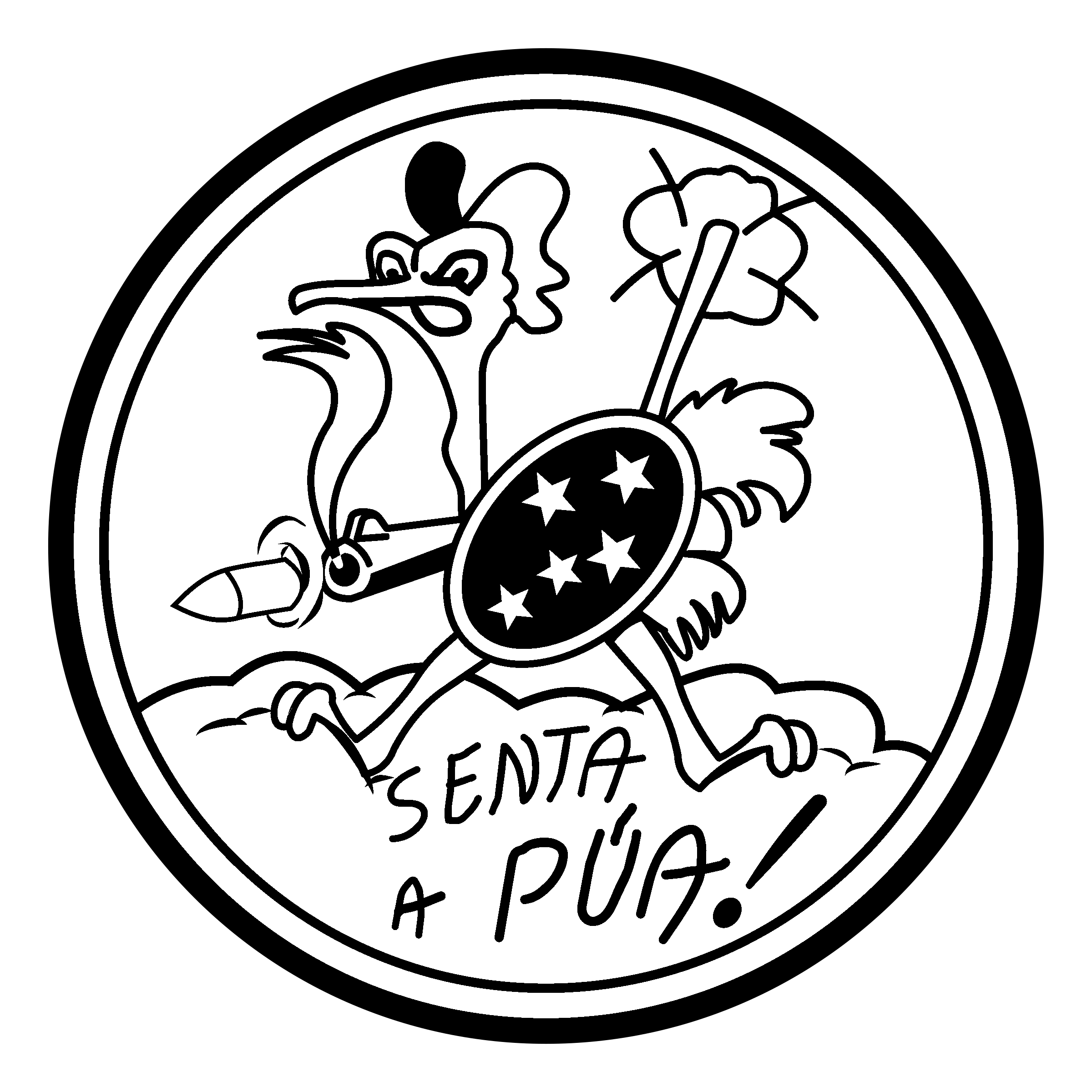 Senta a Pua Logo black and white