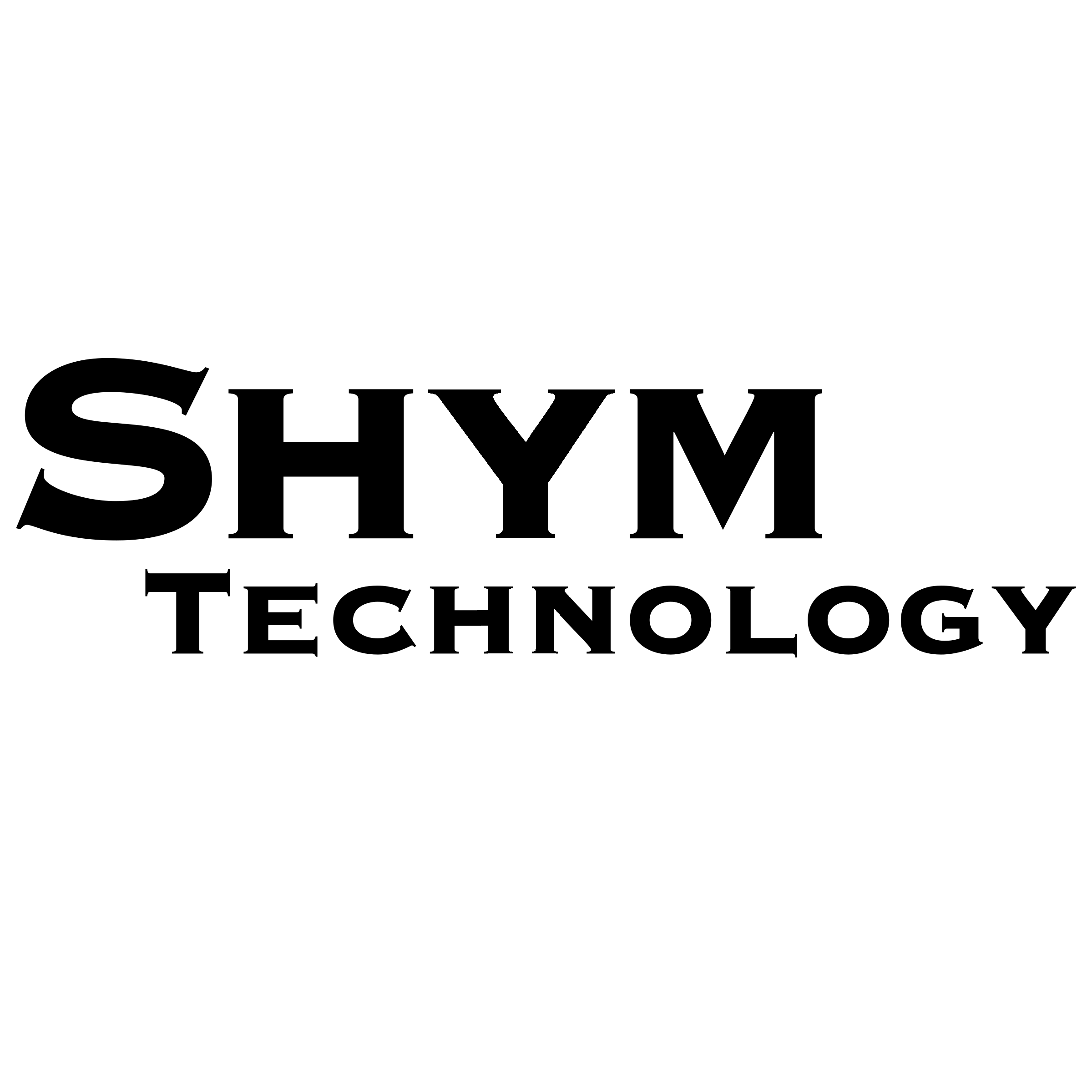 Shym Technology Logo black and white