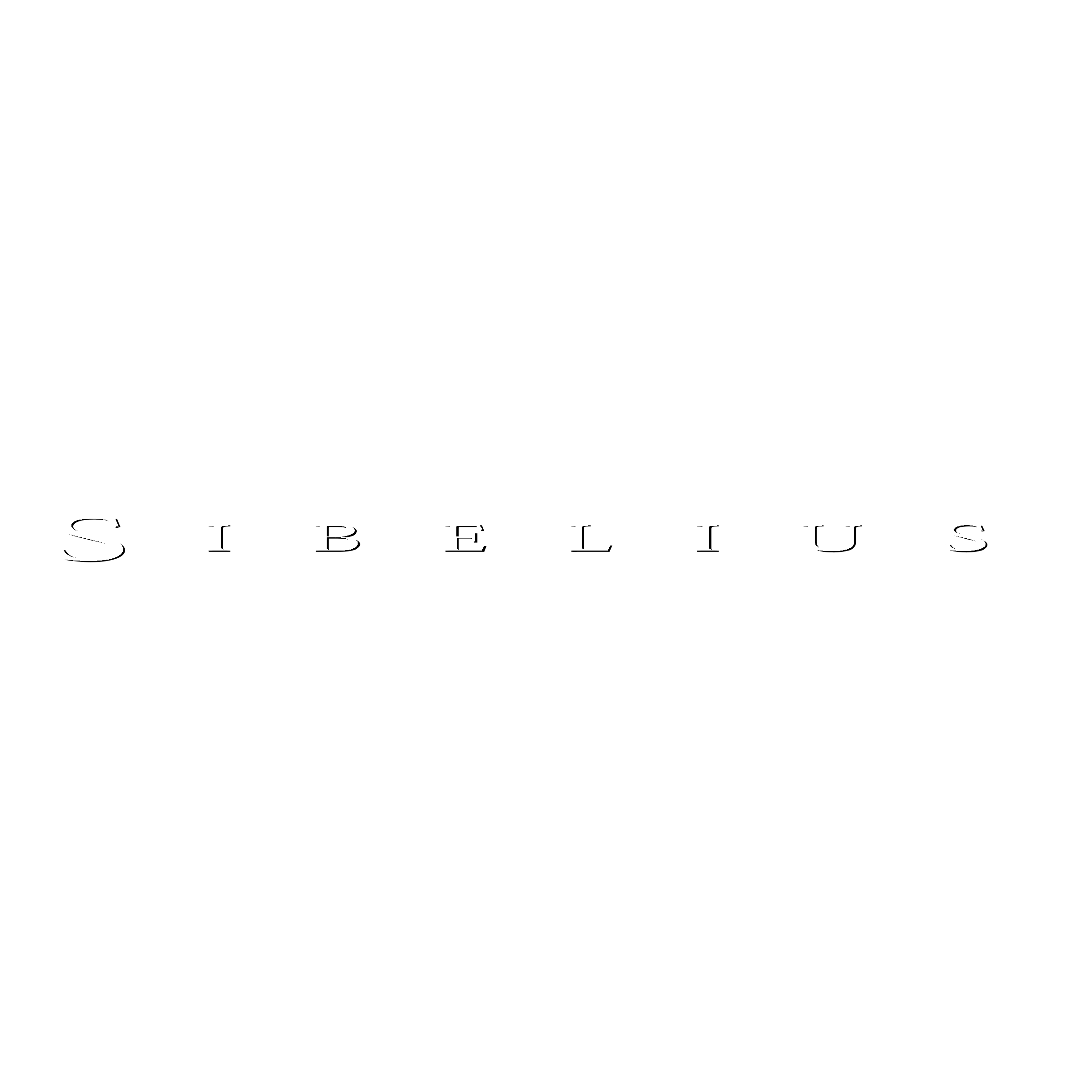 Sibelius Logo black and white
