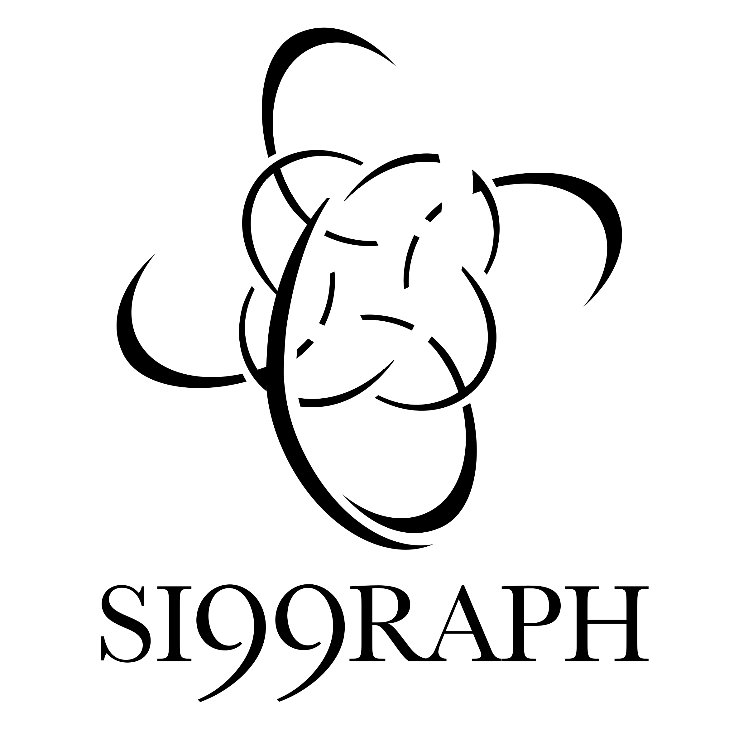 Siggraph 99 Logo black and white