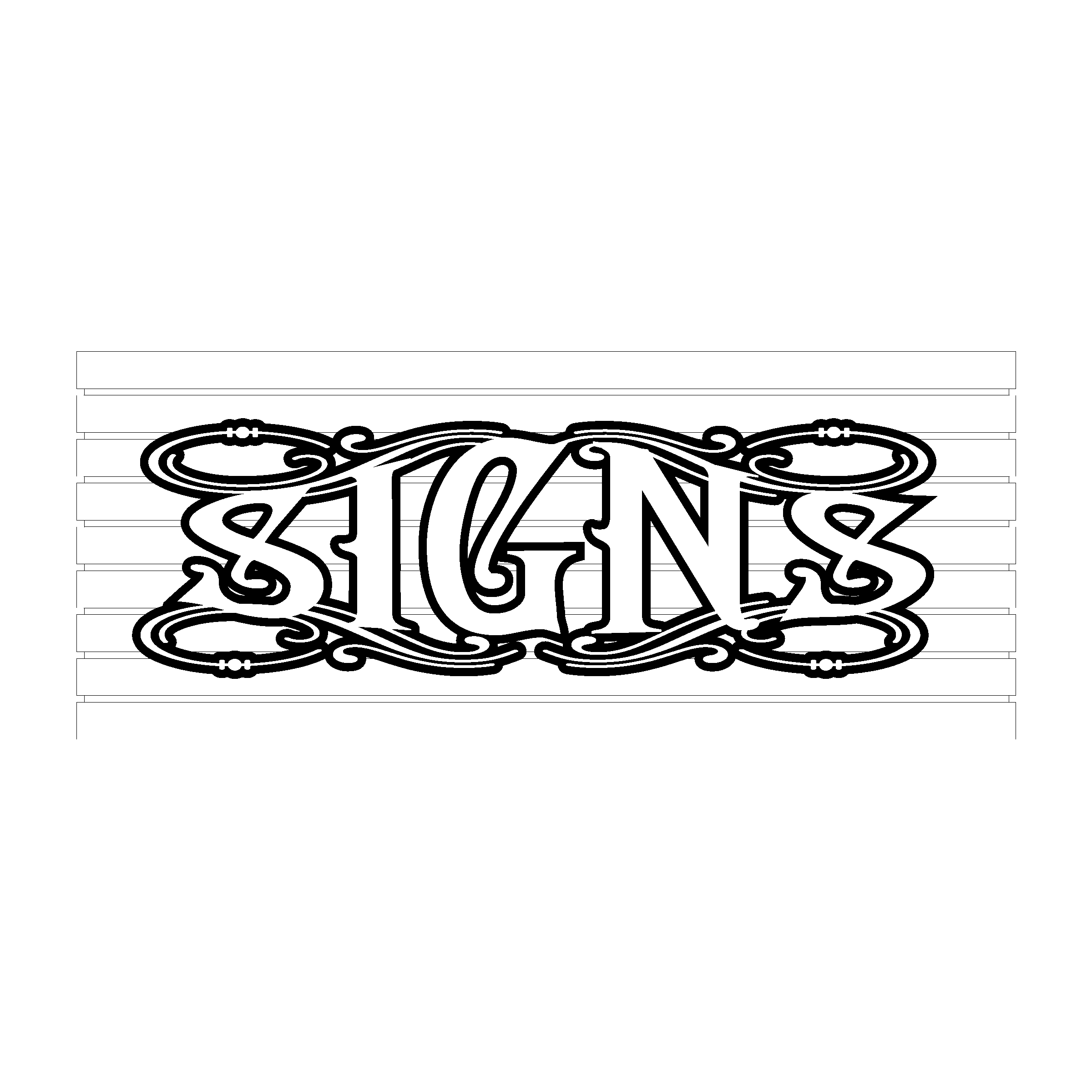 Signs Logo black and white