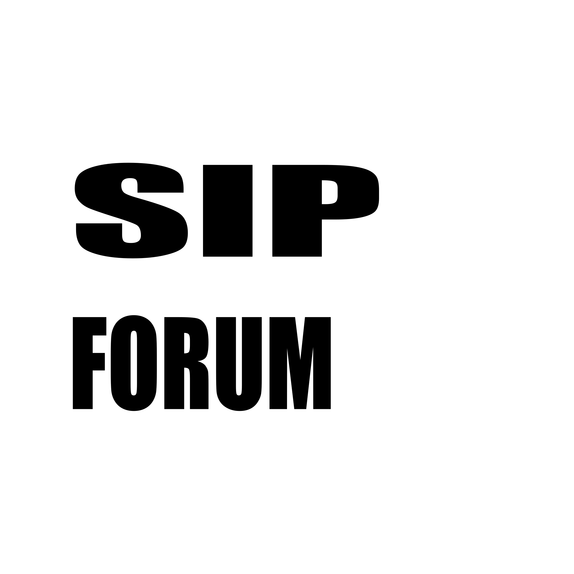 SIP Forum Logo black and white