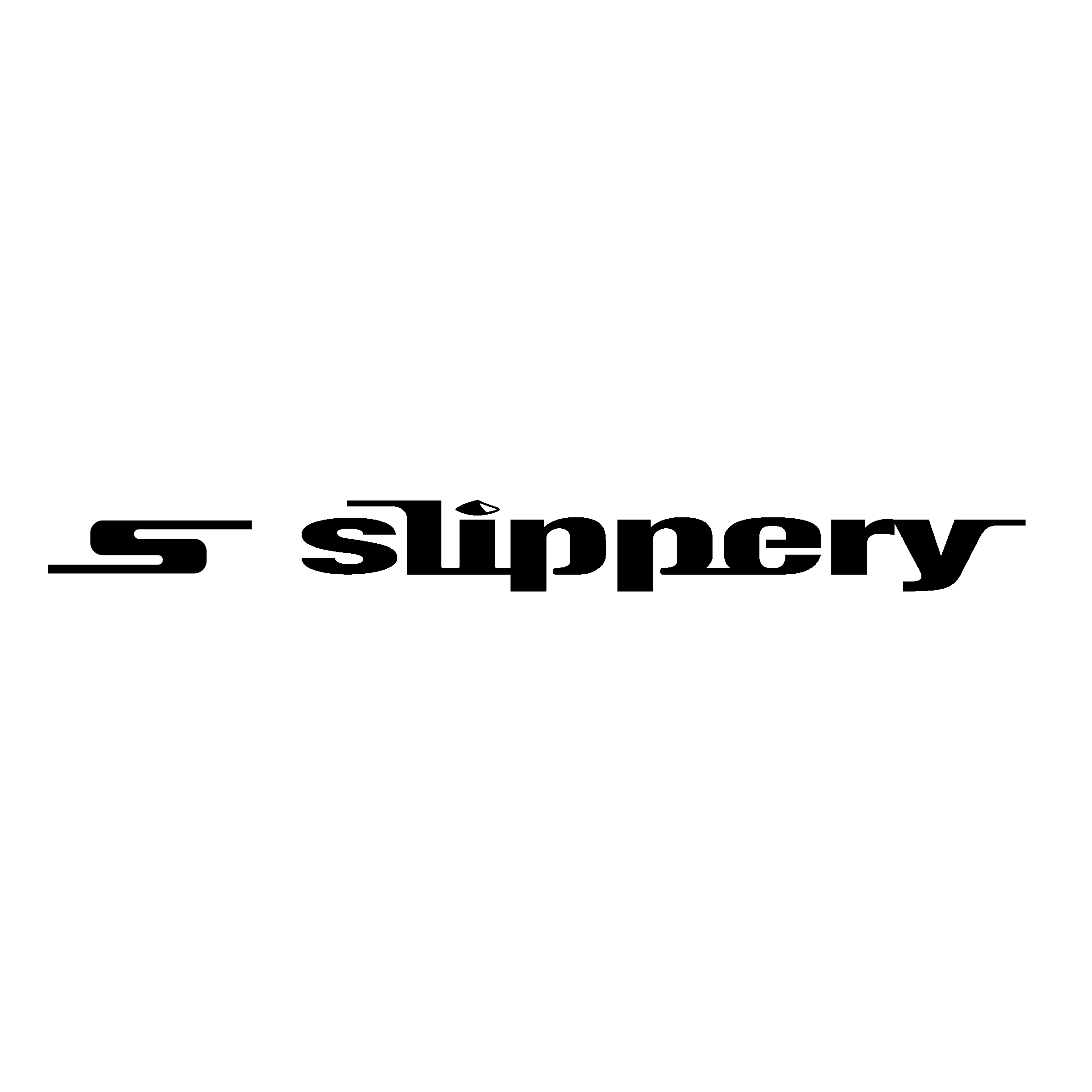 Slippery Logo black and white