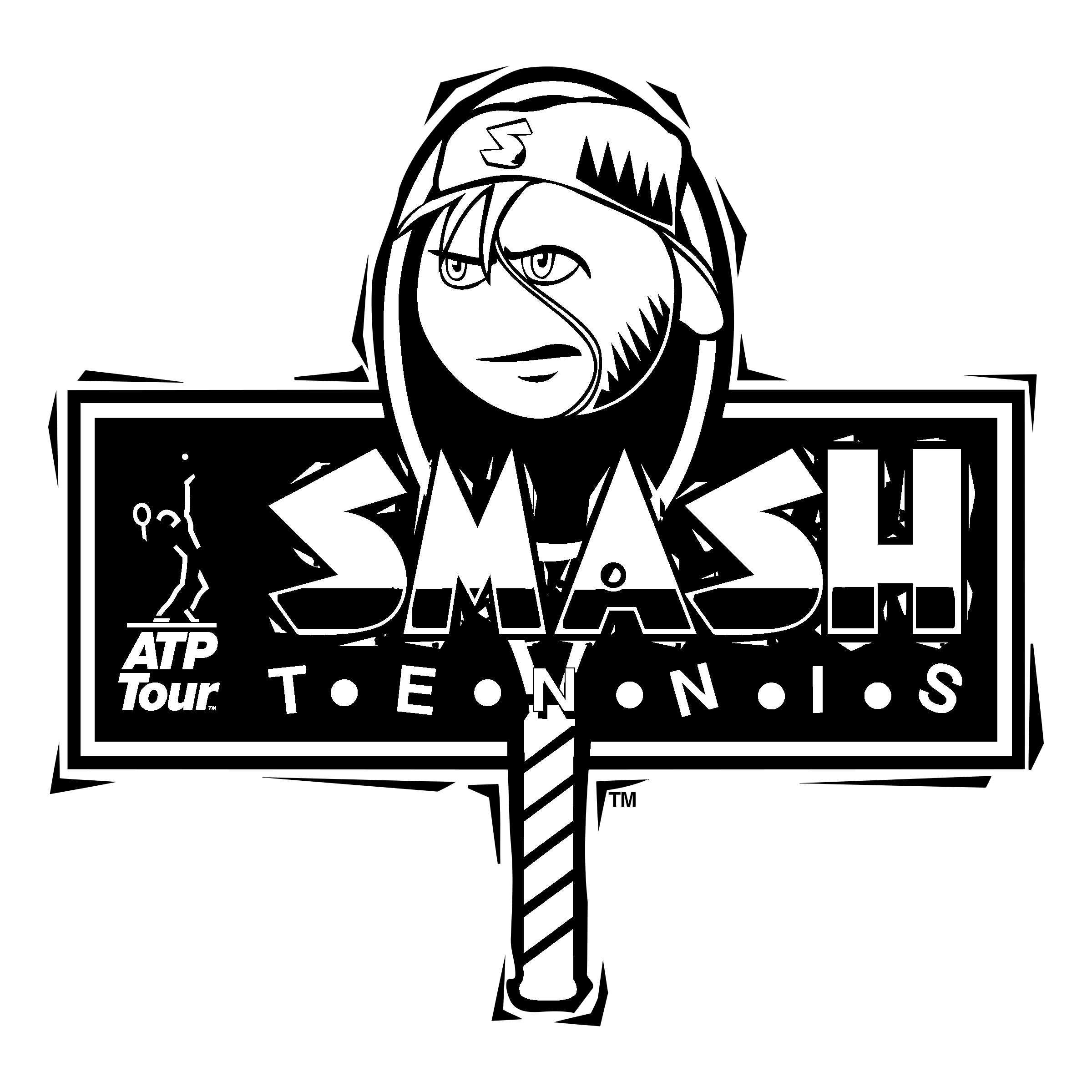 Smash Tennis Logo black and white