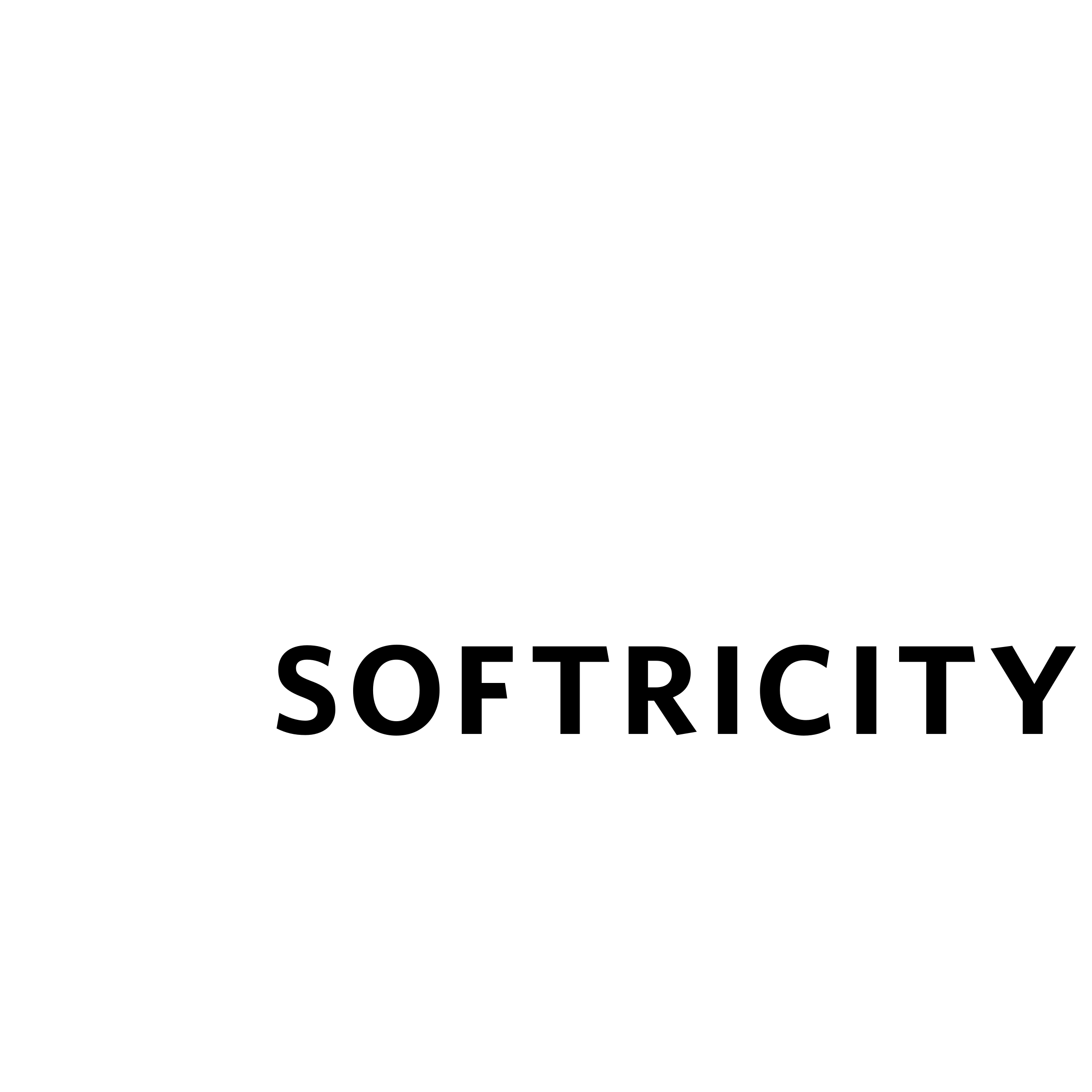 Softricity Logo black and white