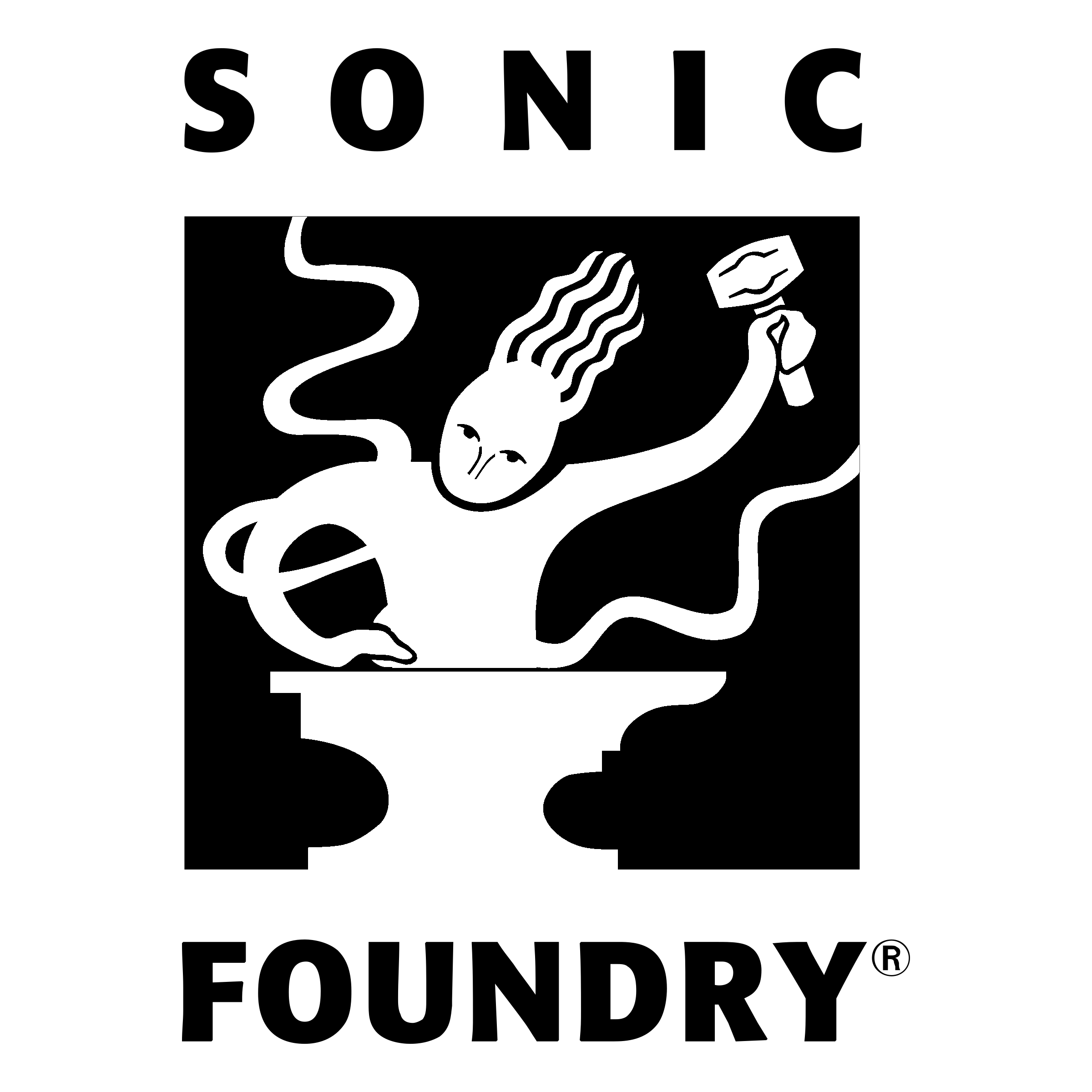 Sonic Foundry Logo black and white