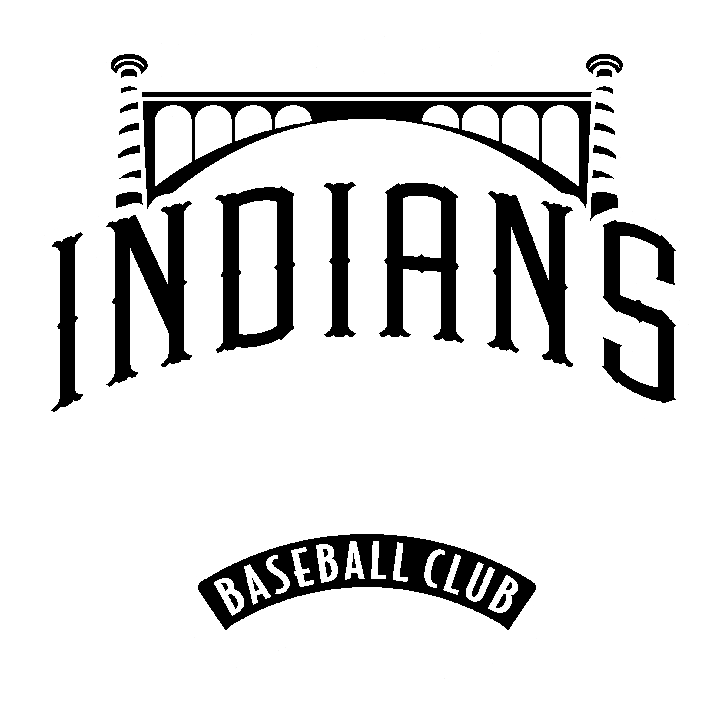 Spokane Indians Logo black and white