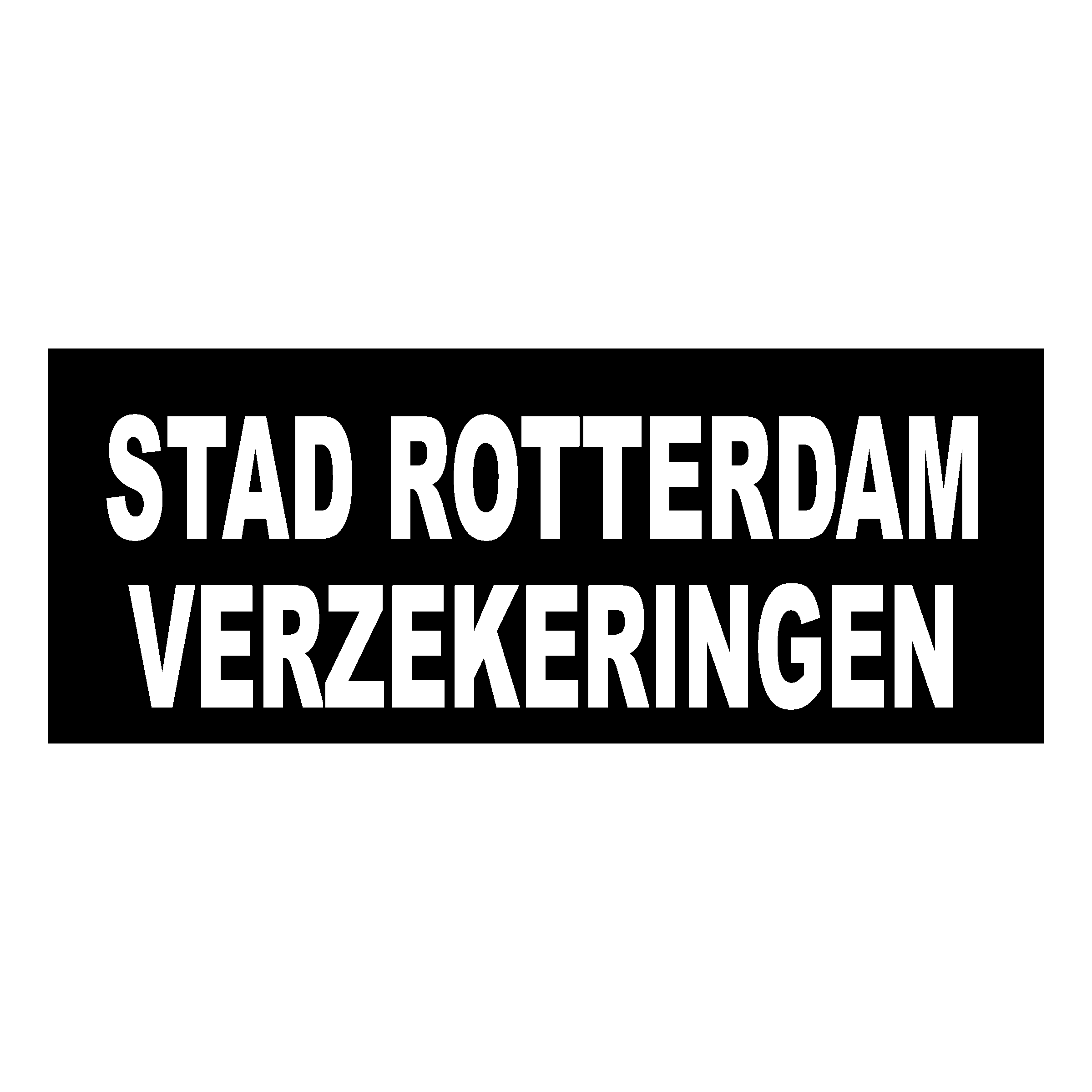 Stad Rotterdam Verzekeringen Logo black and white