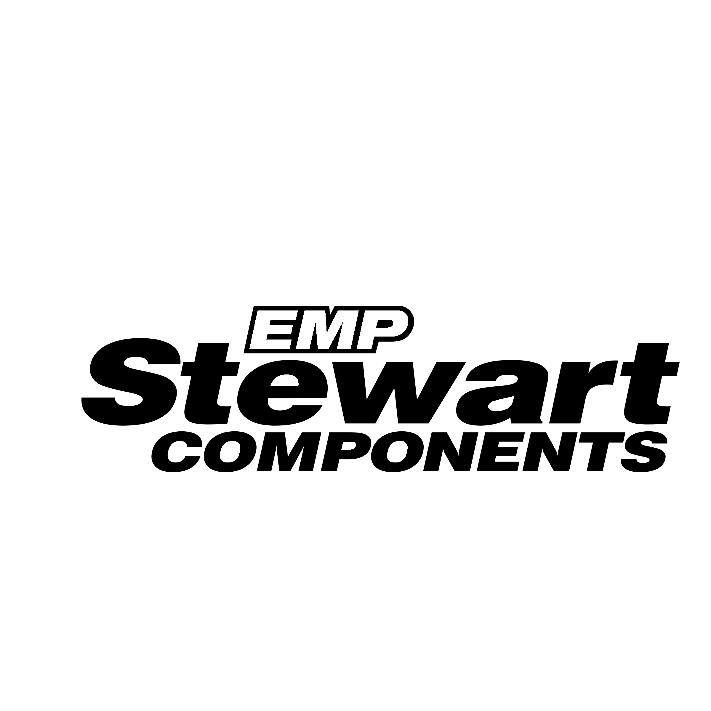 Stewart Components Logo black and white