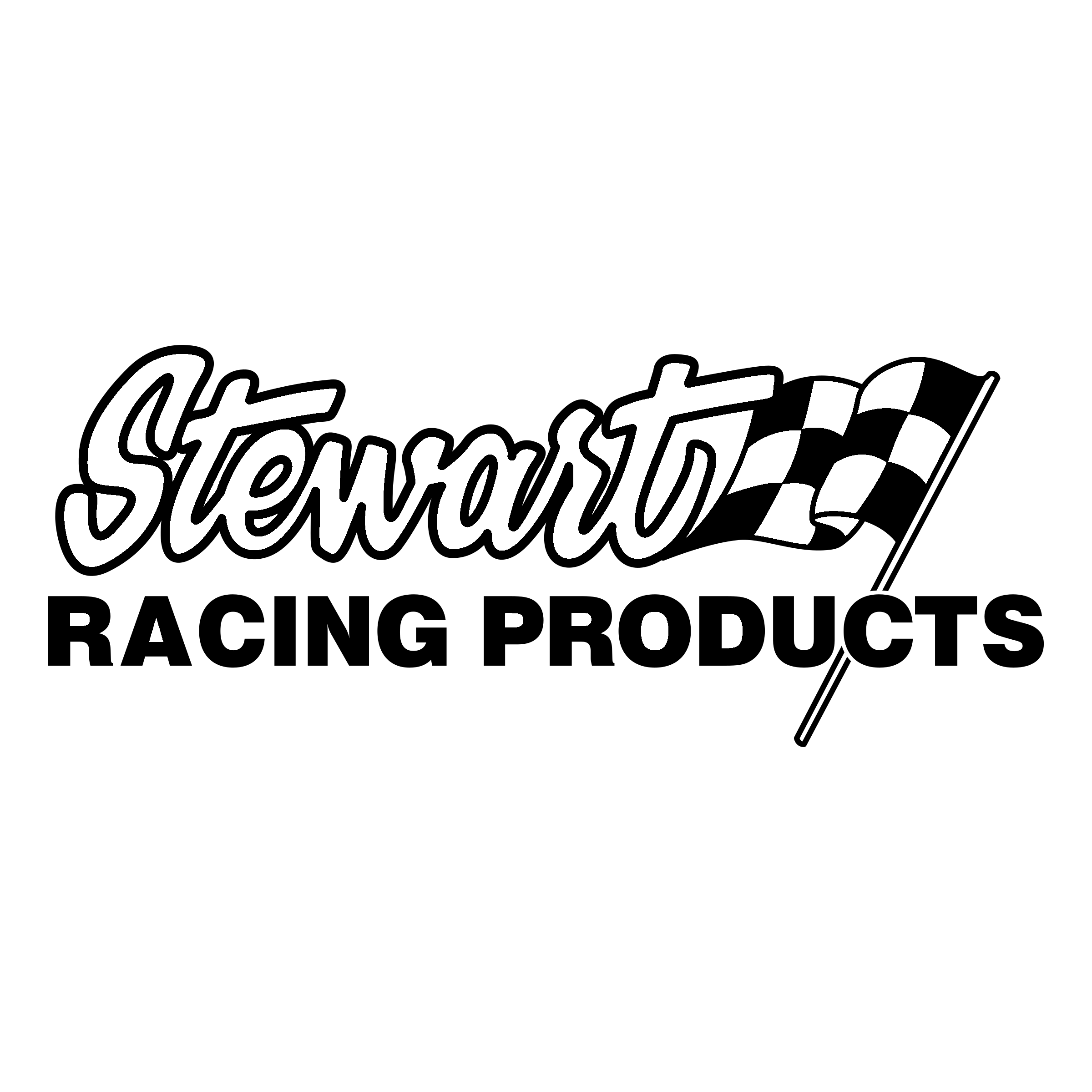 Stewart Racing Products Logo black and white