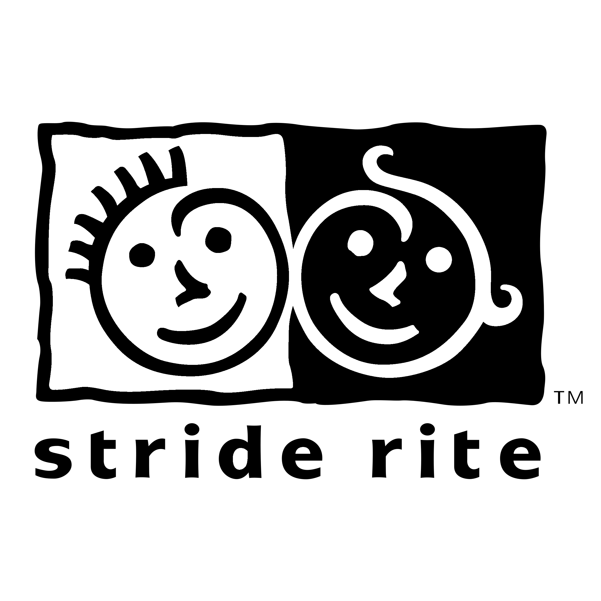 Stride Rite Logo black and white