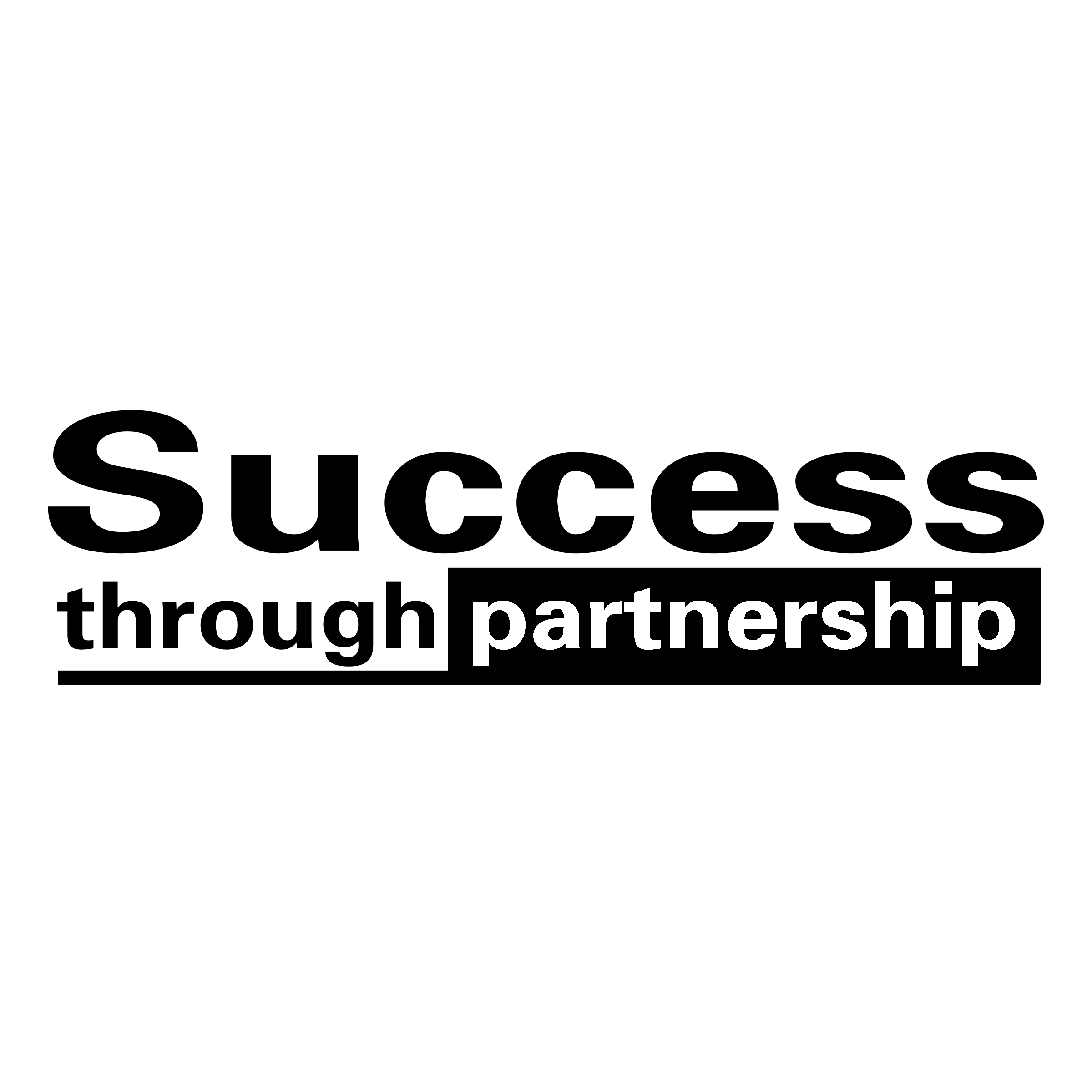 Success through partnership Logo black and white