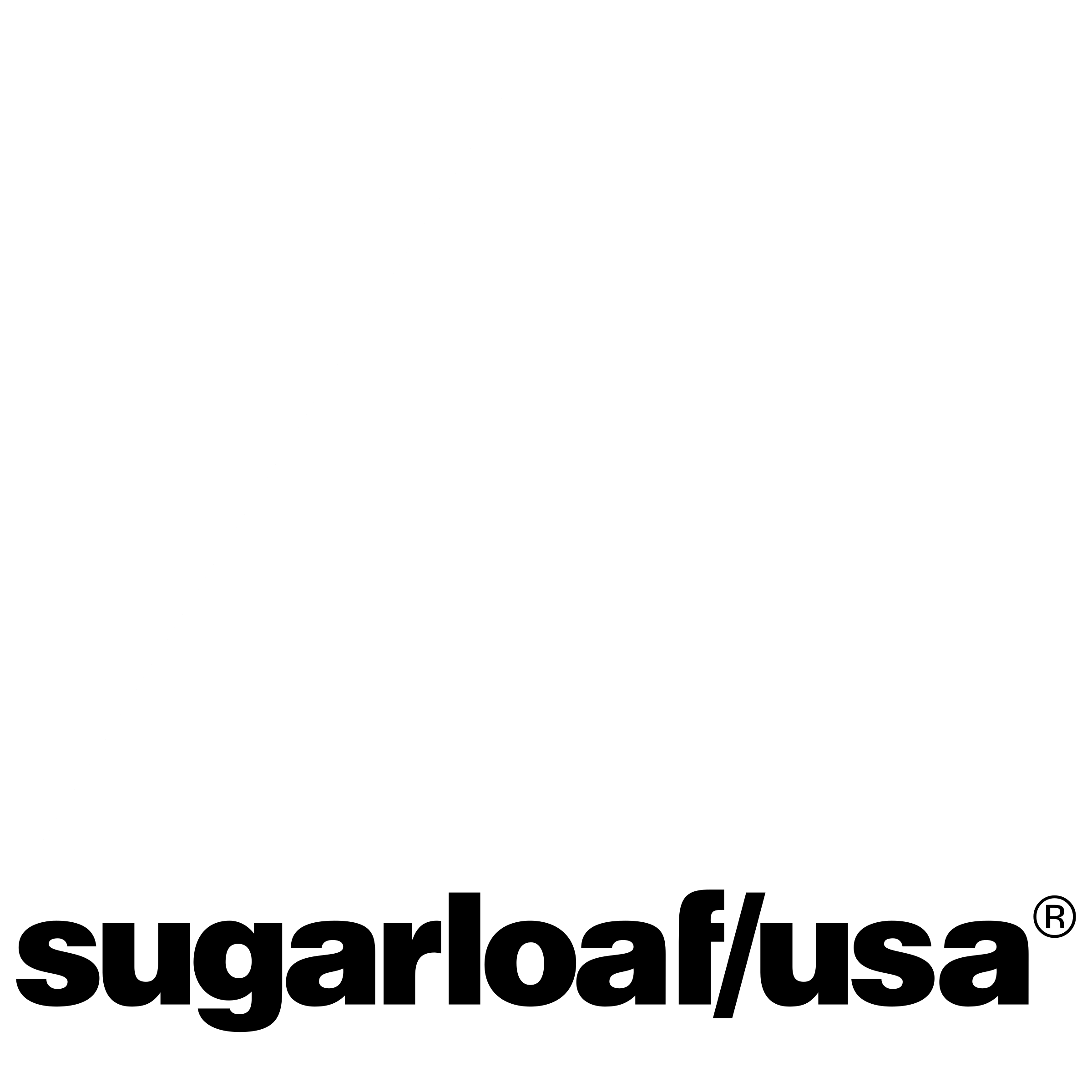 Sugarloaf USA Logo black and white