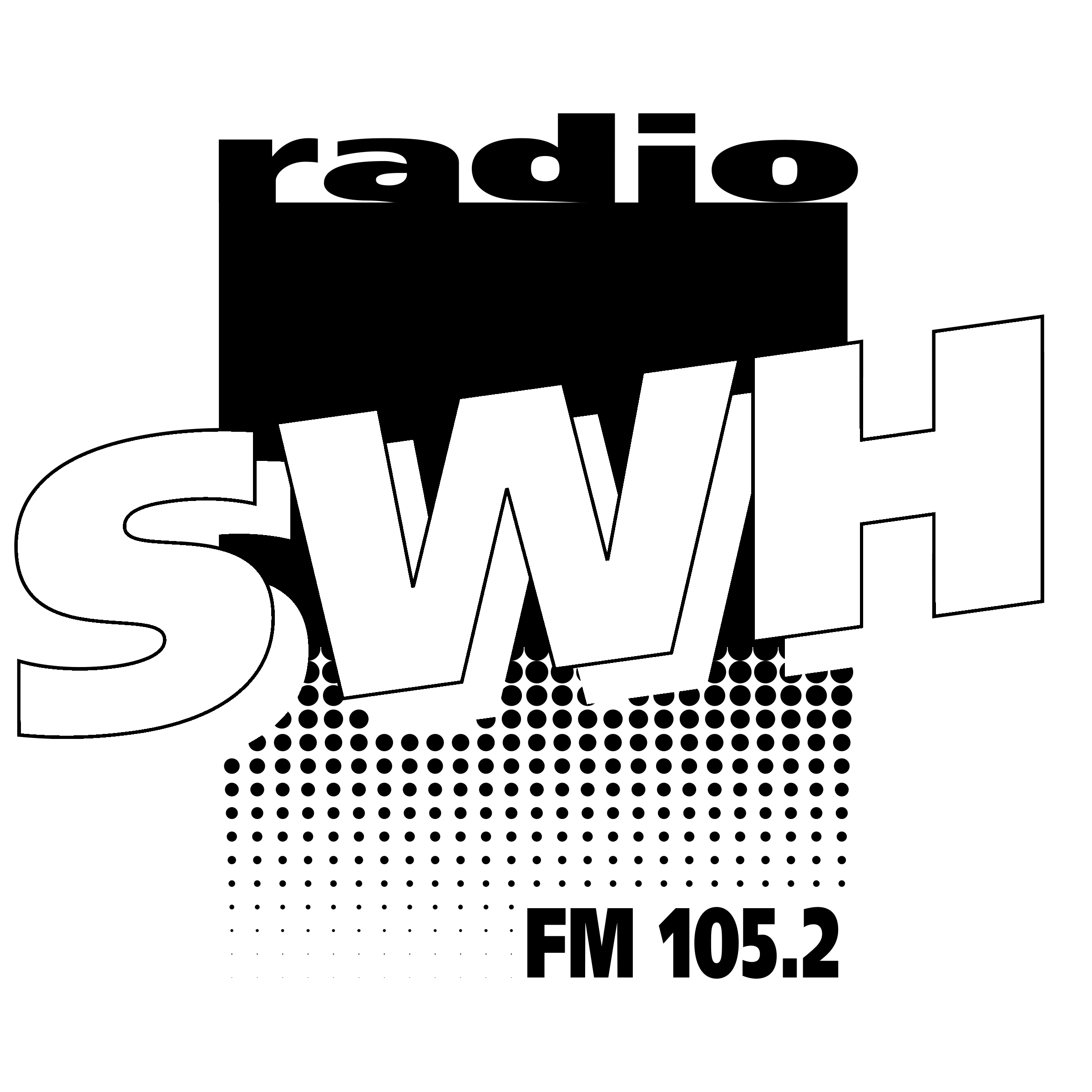 SWH Radio Logo black and white