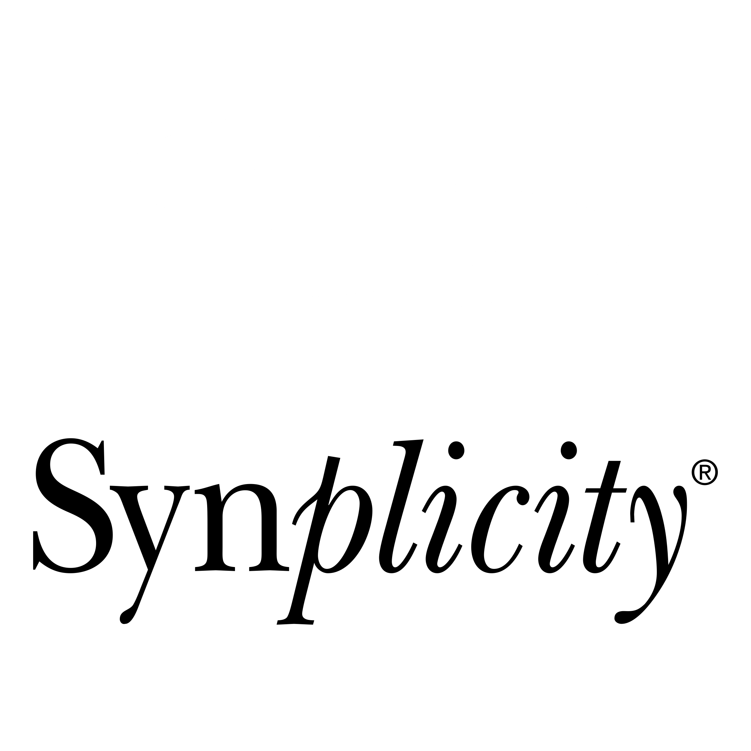 Synplicity Logo black and white