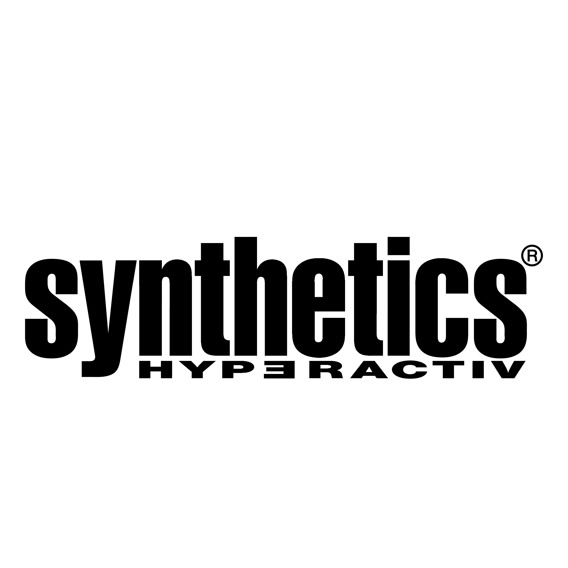 Synthetics Hyperactiv Logo black and white