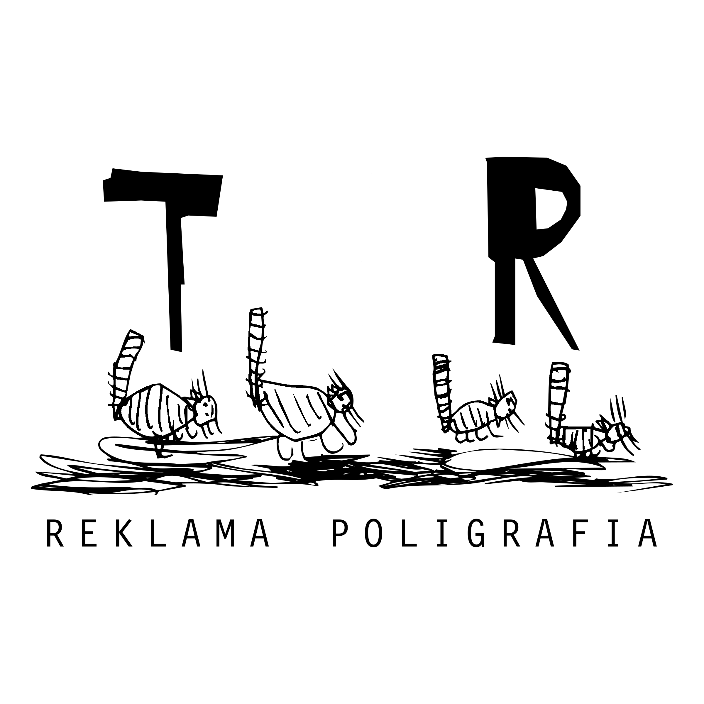 T i R reklama Logo black and white