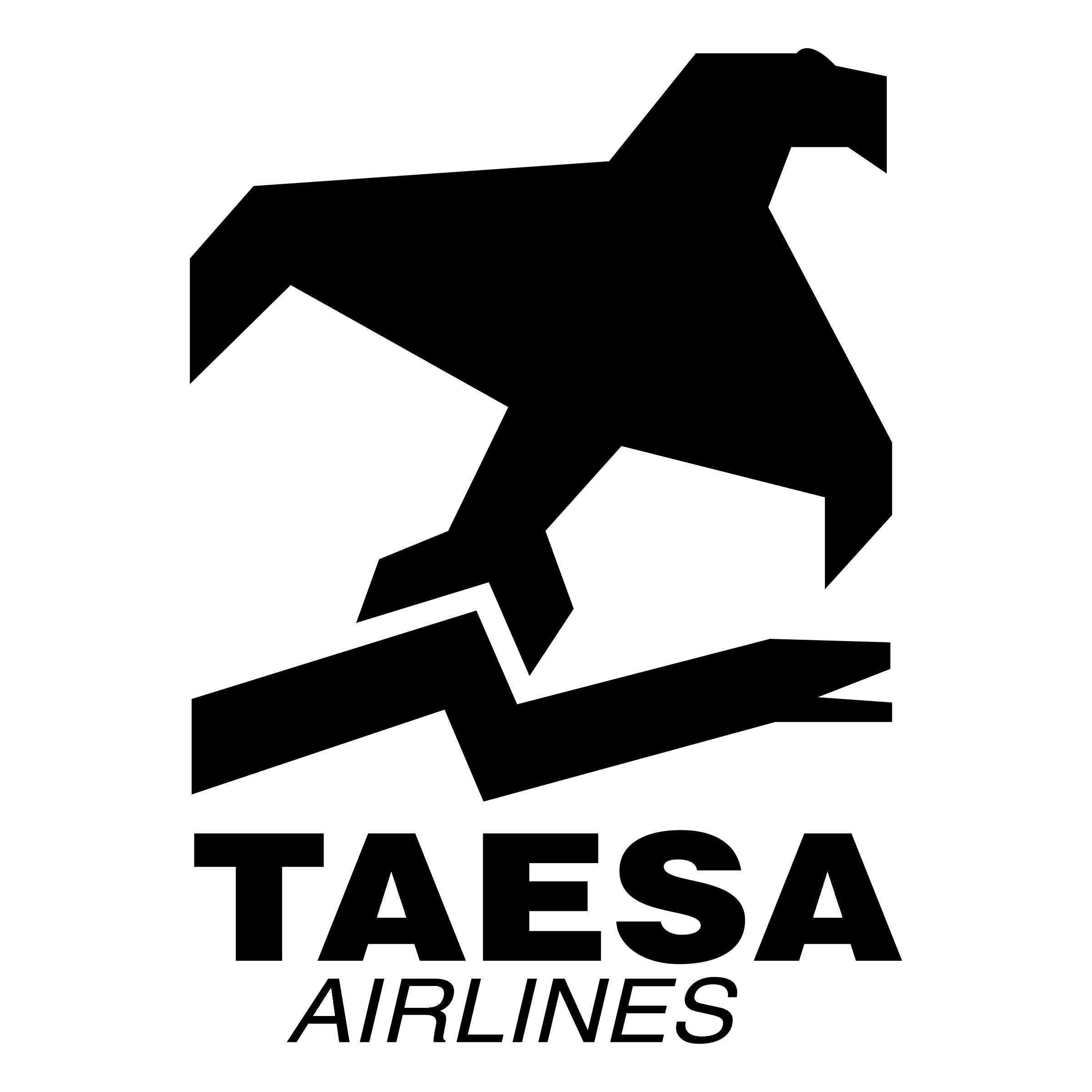 Taesa Airlines Logo black and white