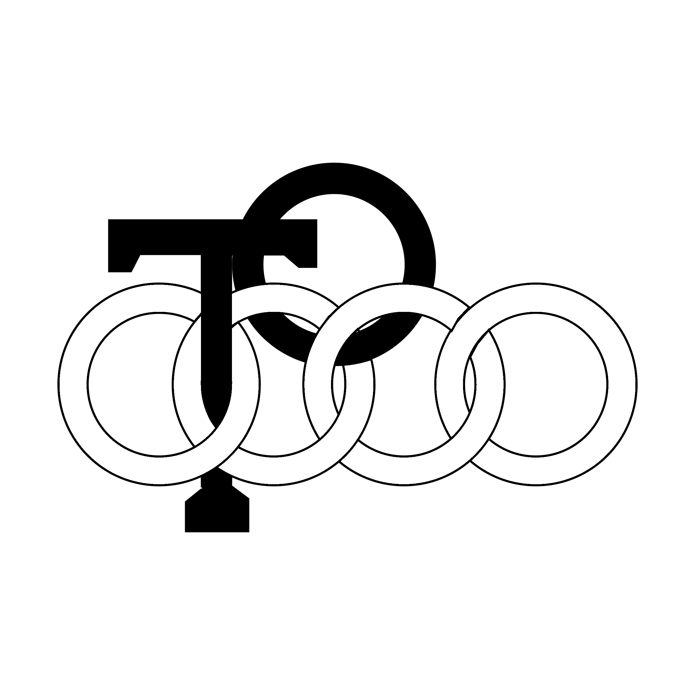 Technical Olympic Logo black and white