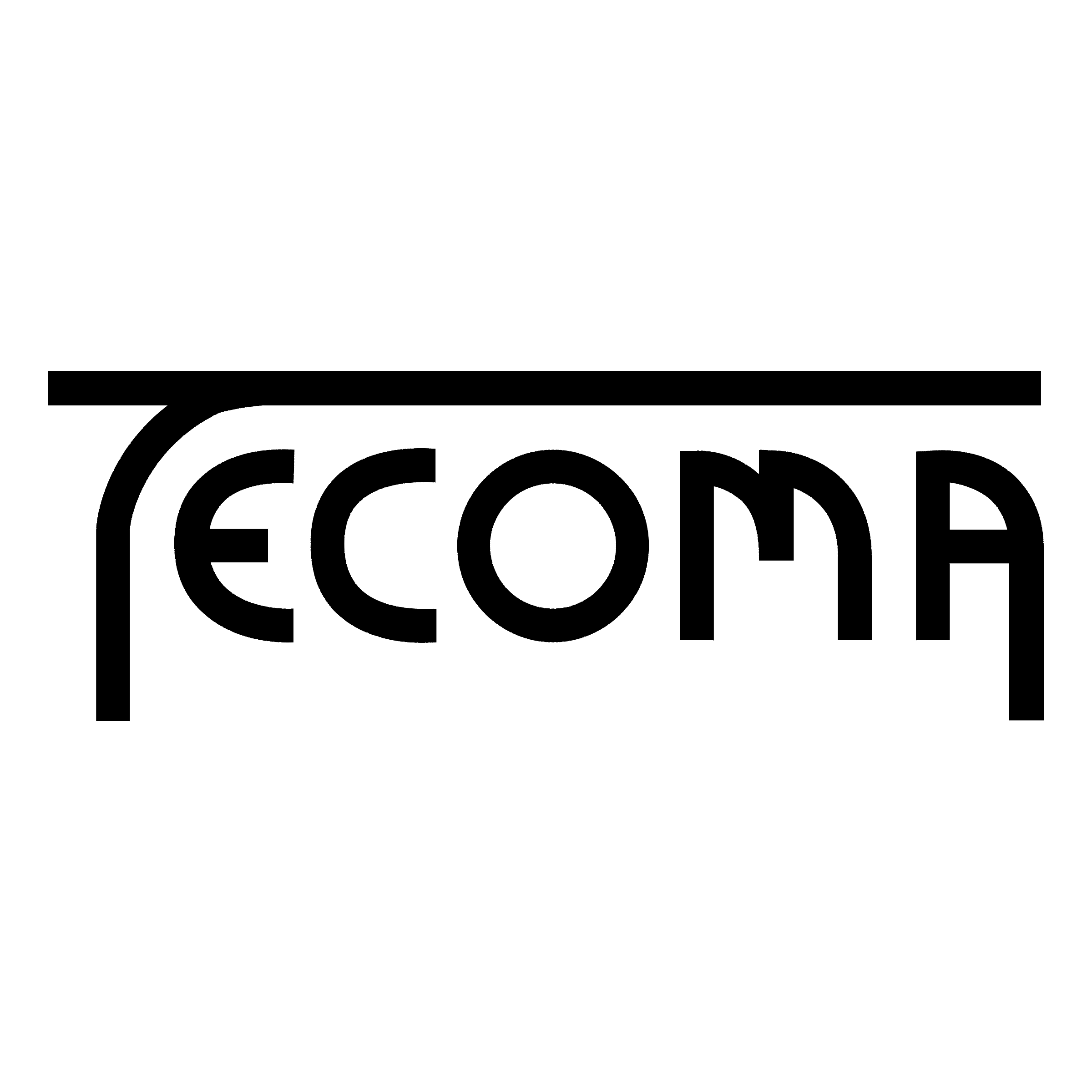 Tecoma Logo black and white
