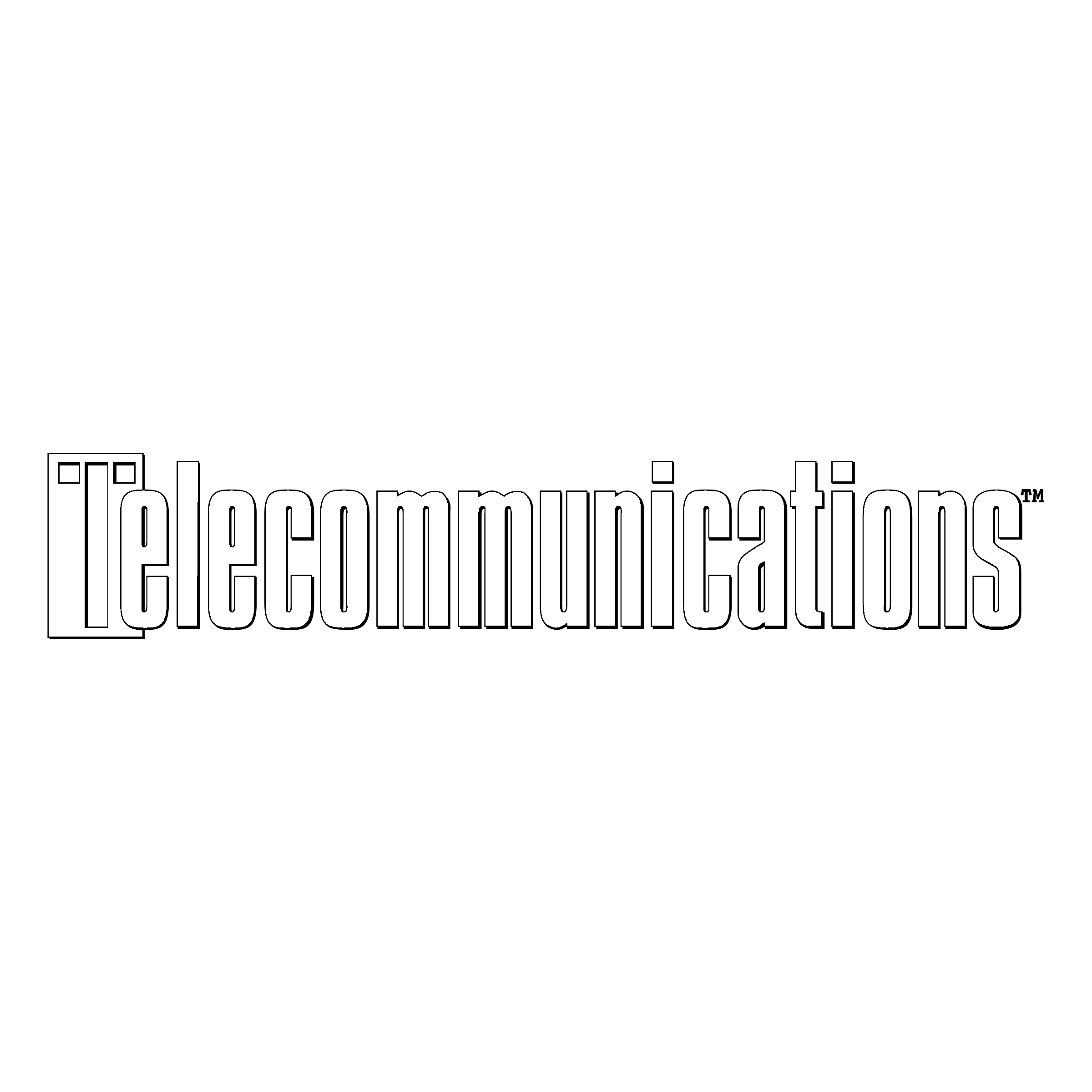 Telecommunications Logo black and white